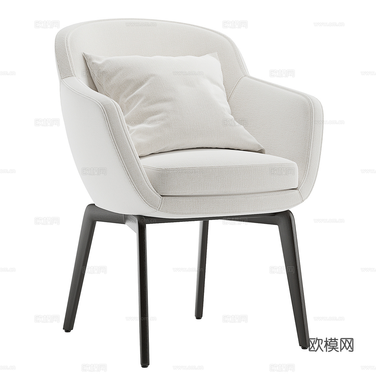 现代意式 Minotti Belt 餐椅3d模型