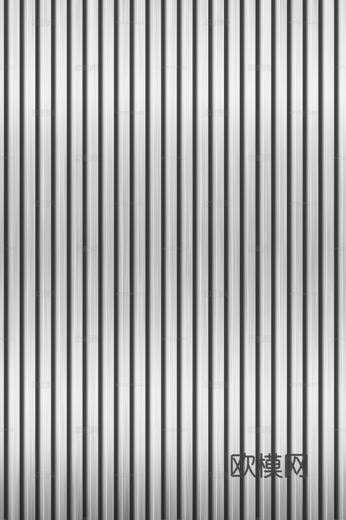 高清拉丝金属格栅长城板下载（渲染图1）