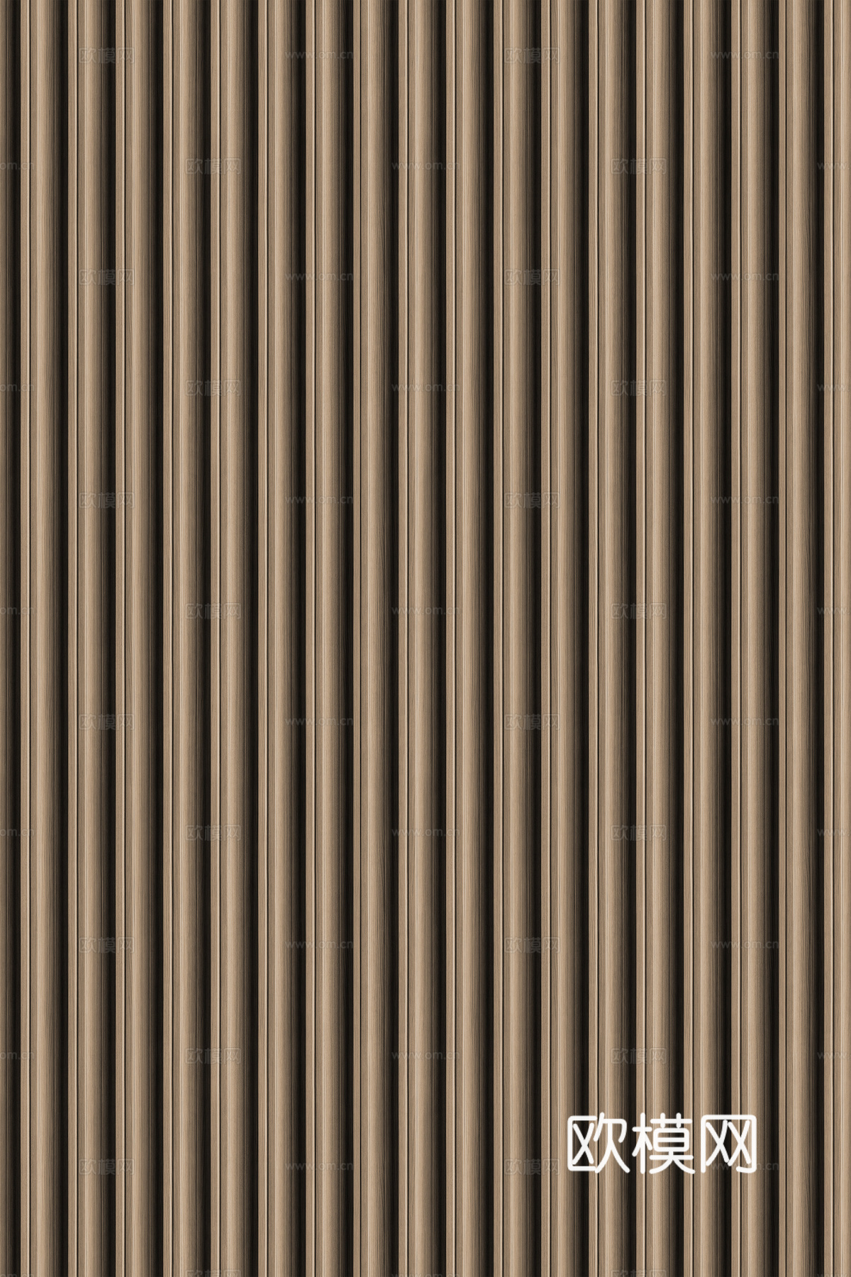高清木纹格栅长城板下载（渲染图6）