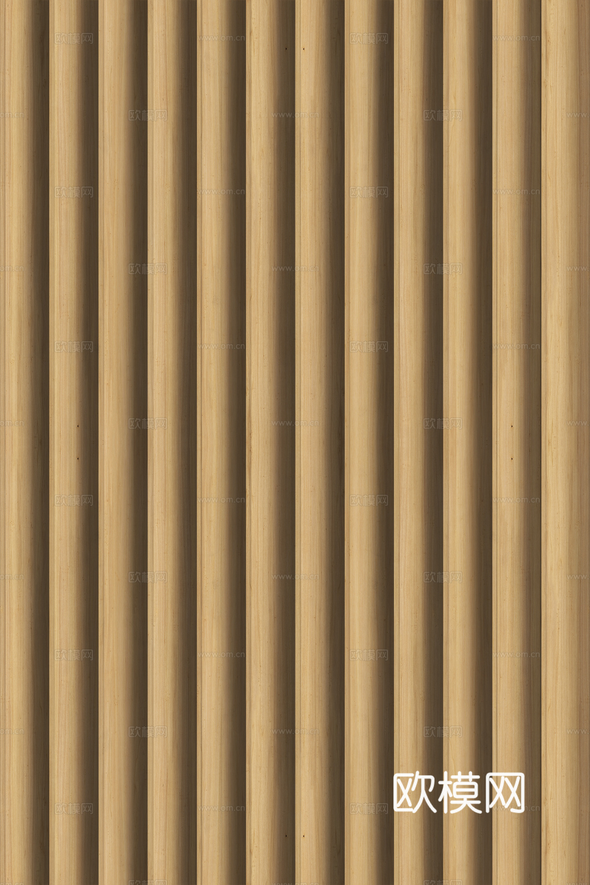 高清木纹格栅长城板下载（渲染图8）