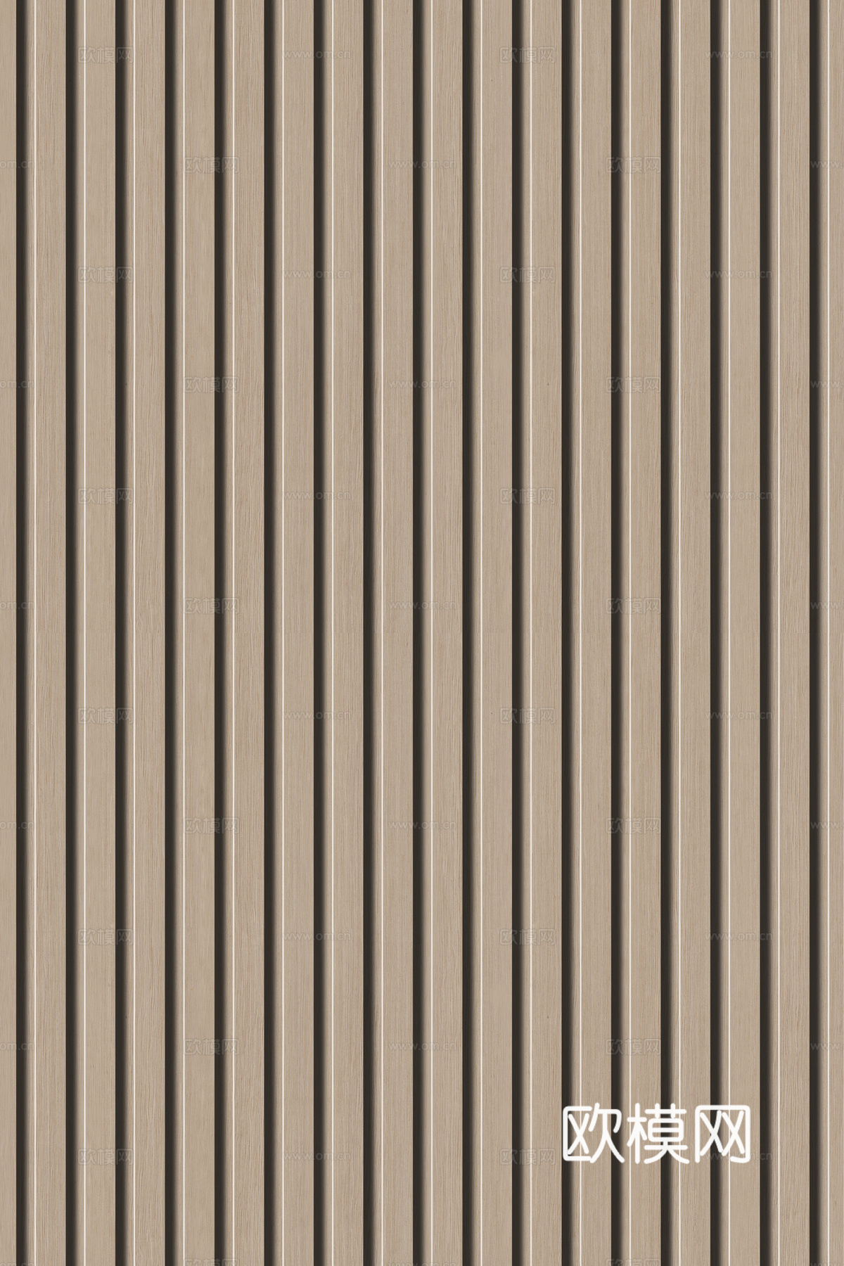 高清木纹格栅长城板下载（渲染图5）