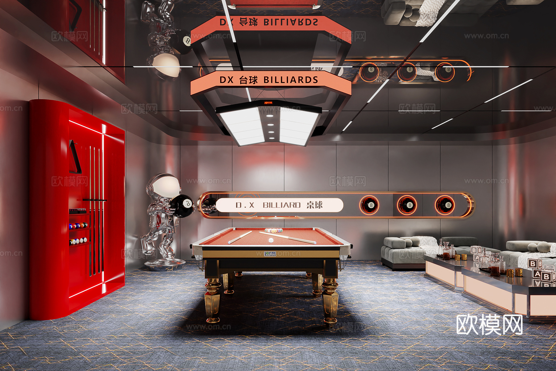 台球室3d模型