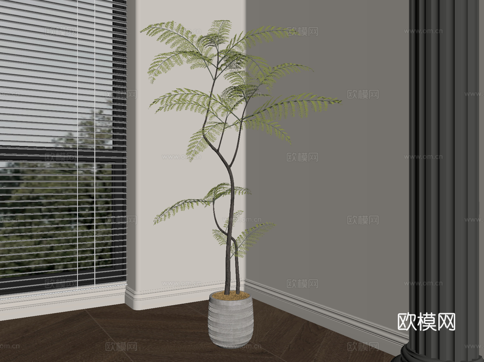 绿植 现代绿植盆栽 盆景 树su模型