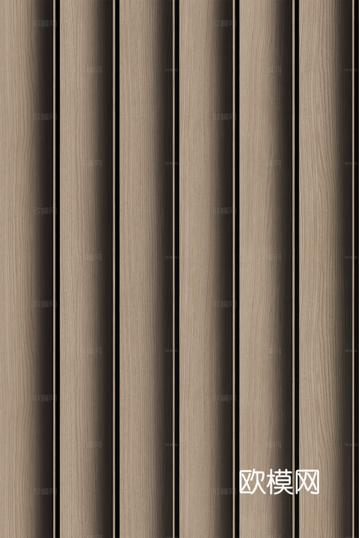 高清木纹格栅长城板下载（渲染图5）