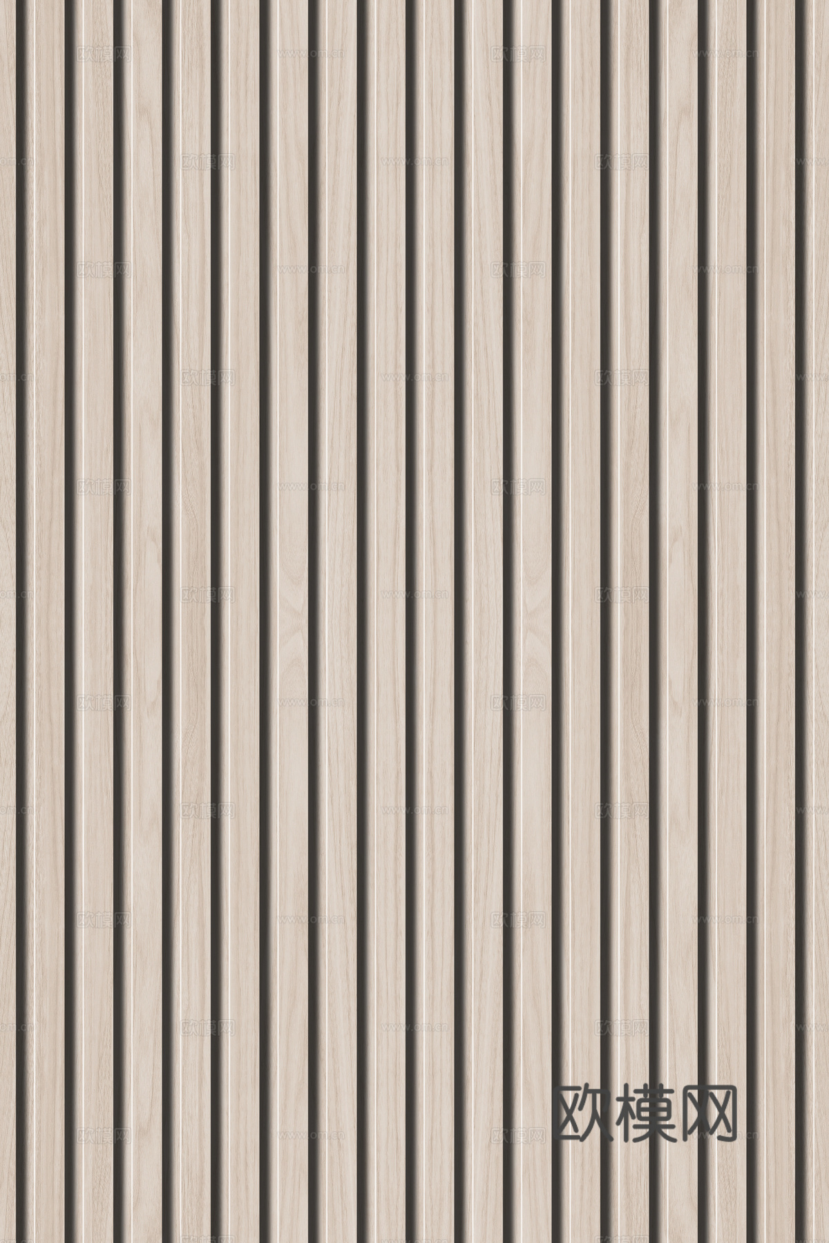 高清木纹格栅长城板下载（渲染图2）