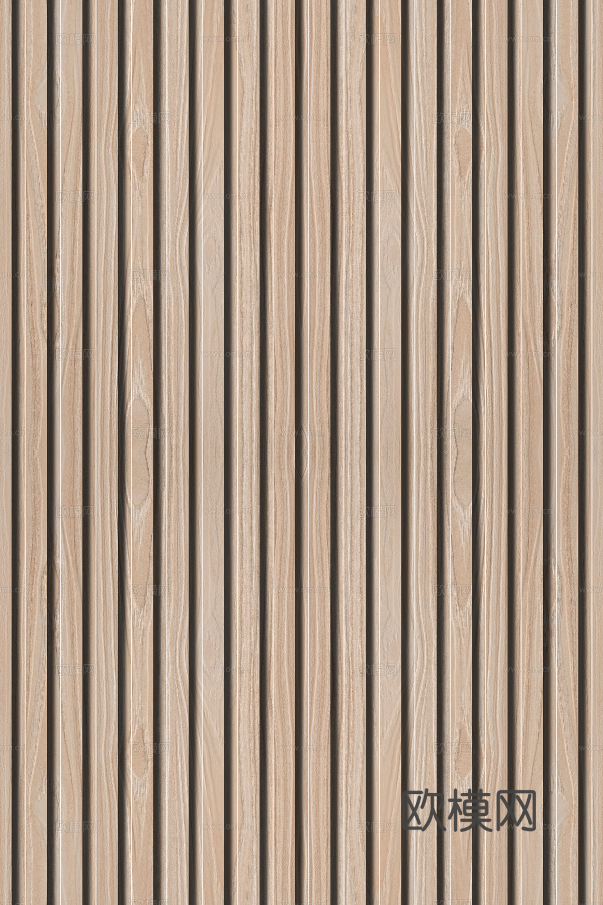 高清木纹格栅长城板下载（渲染图6）
