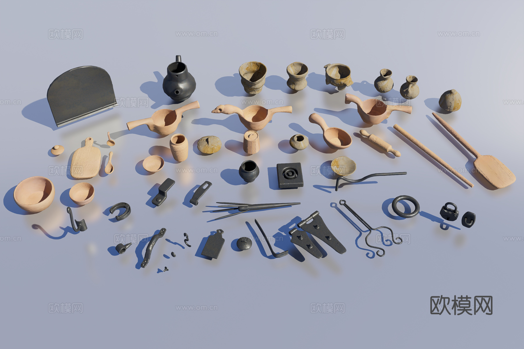 瓦罐铁器3d模型