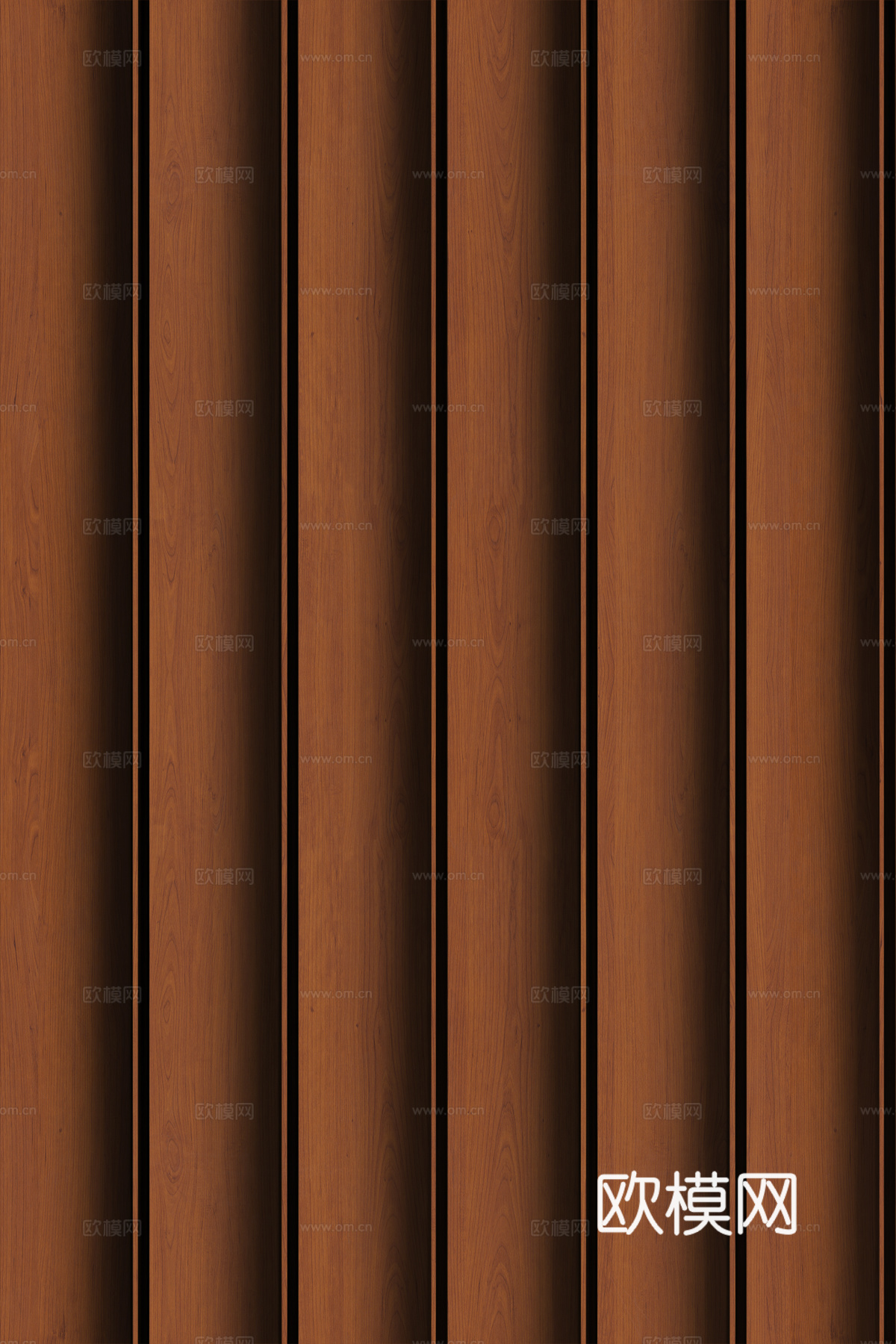 高清木纹格栅长城板下载（渲染图6）