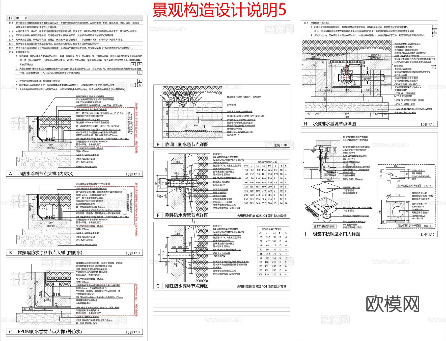 景观设计说明cad施工图