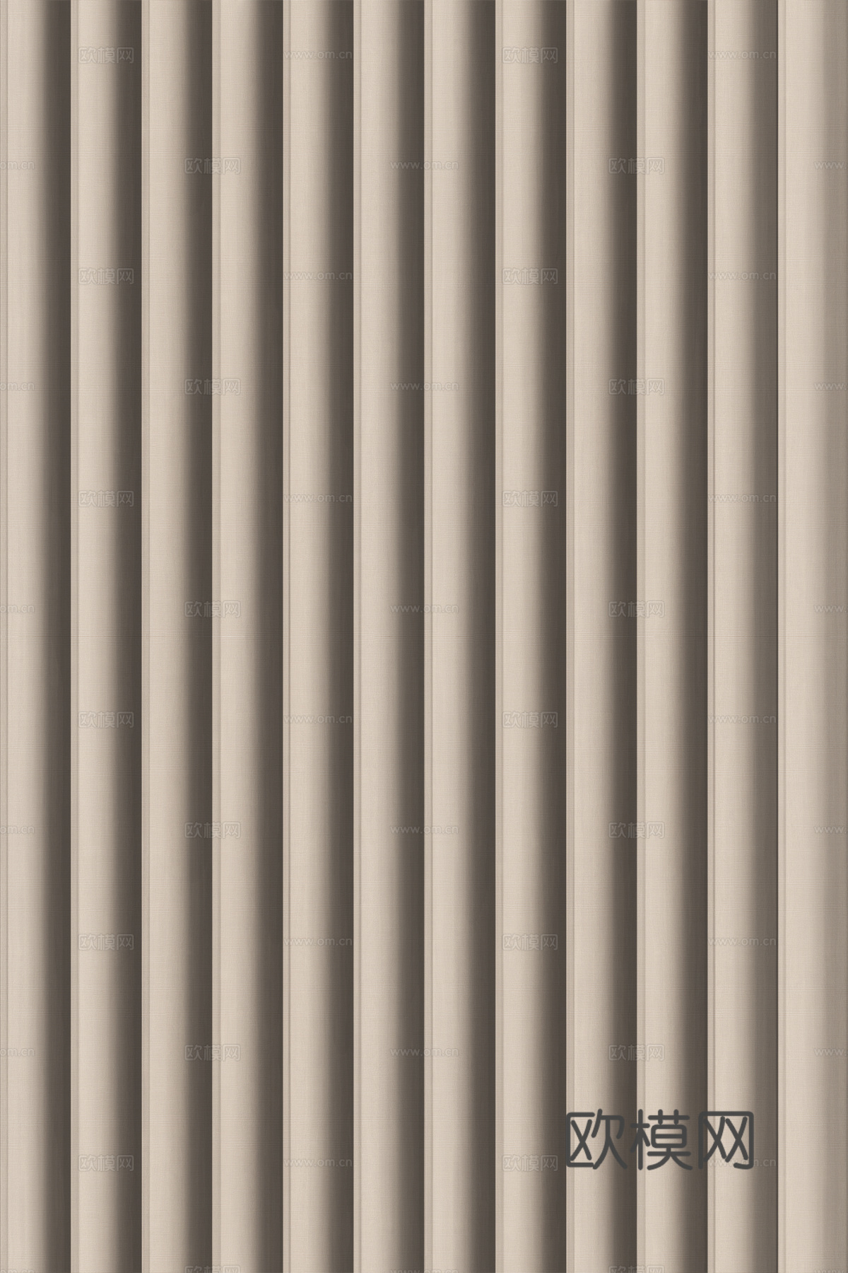 高清木纹格栅长城板下载（渲染图5）