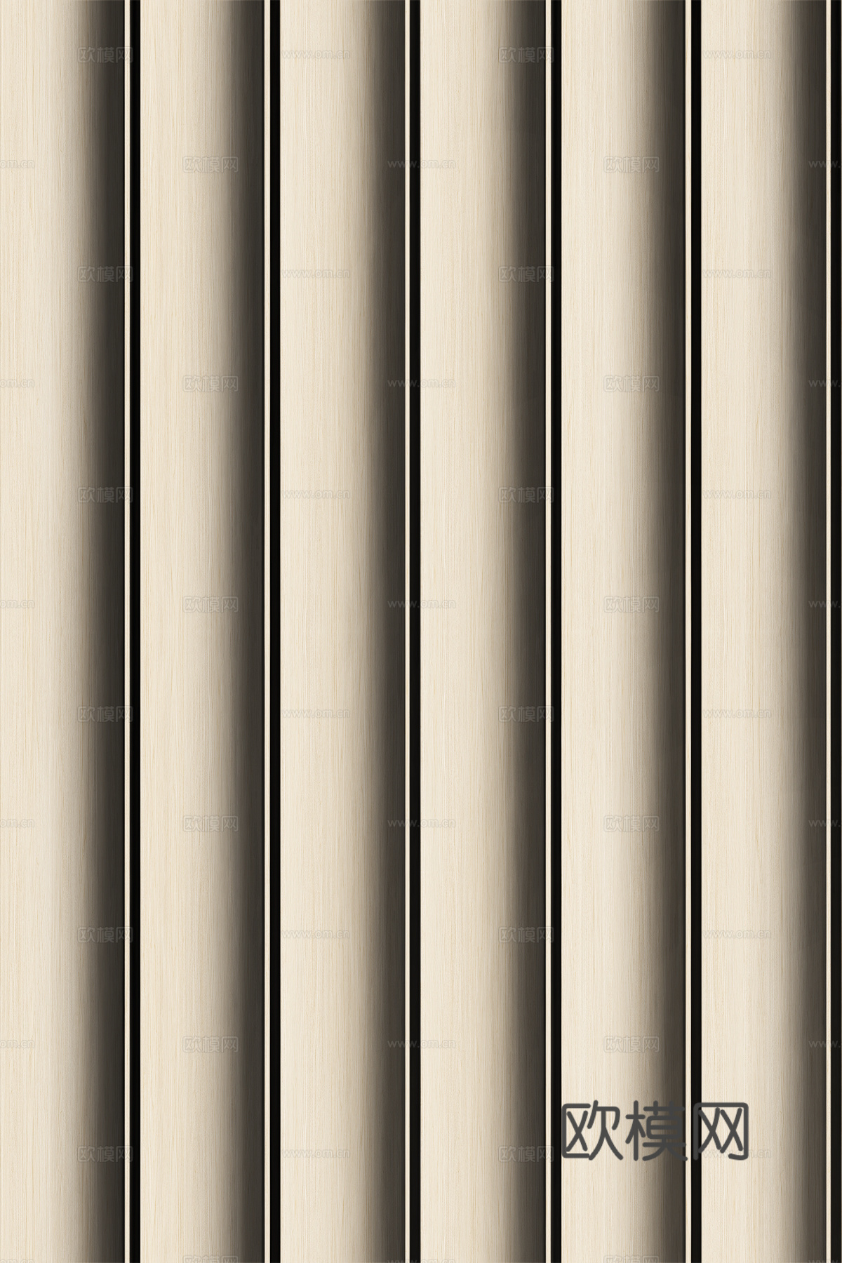 高清木纹格栅长城板下载（渲染图2）