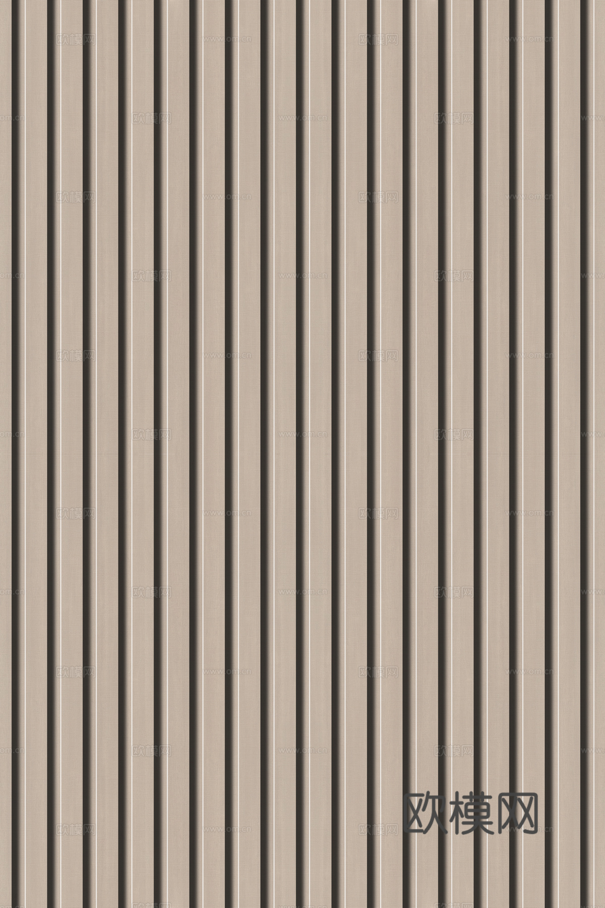 高清木纹格栅长城板下载（渲染图4）