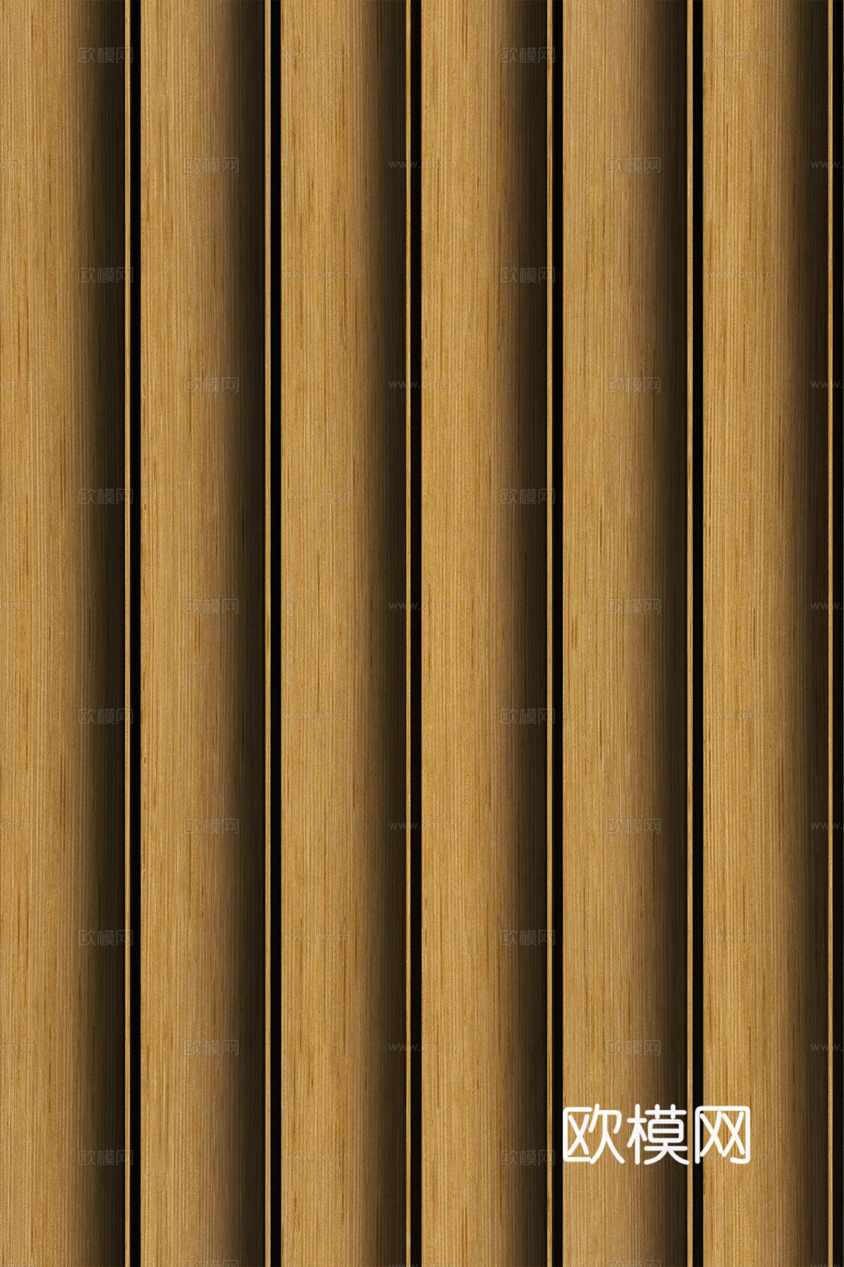 高清木纹格栅长城板下载（渲染图6）