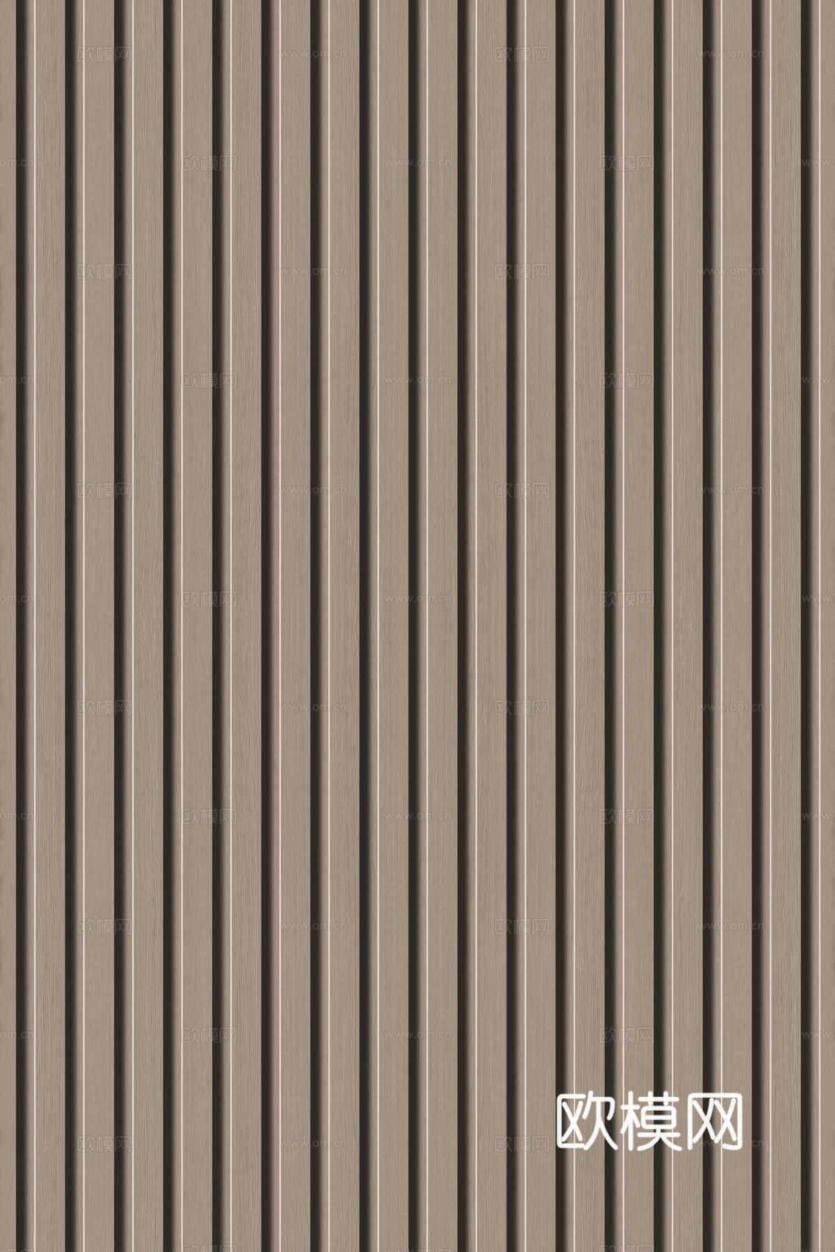 高清木纹格栅长城板下载（渲染图2）
