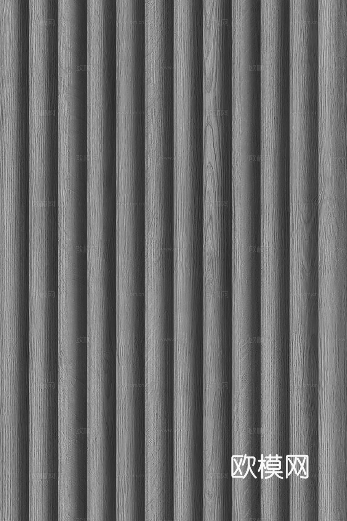 高清木纹格栅长城板下载（渲染图2）