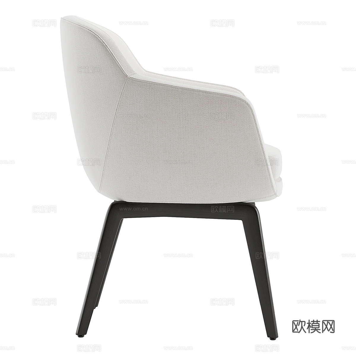 现代意式 Minotti Belt 餐椅3d模型