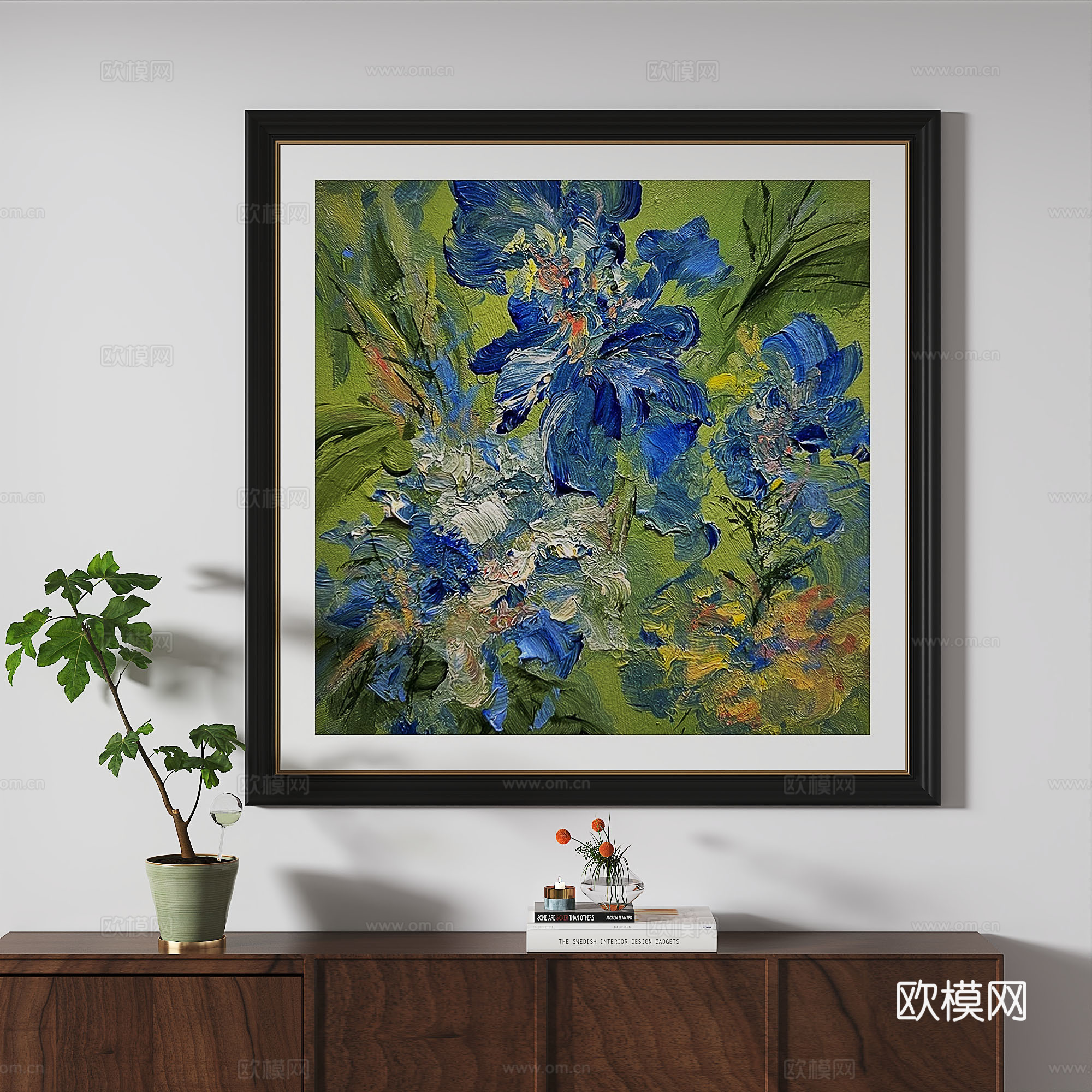 现代，简欧，中古，复古，轻奢，装饰画3d模型