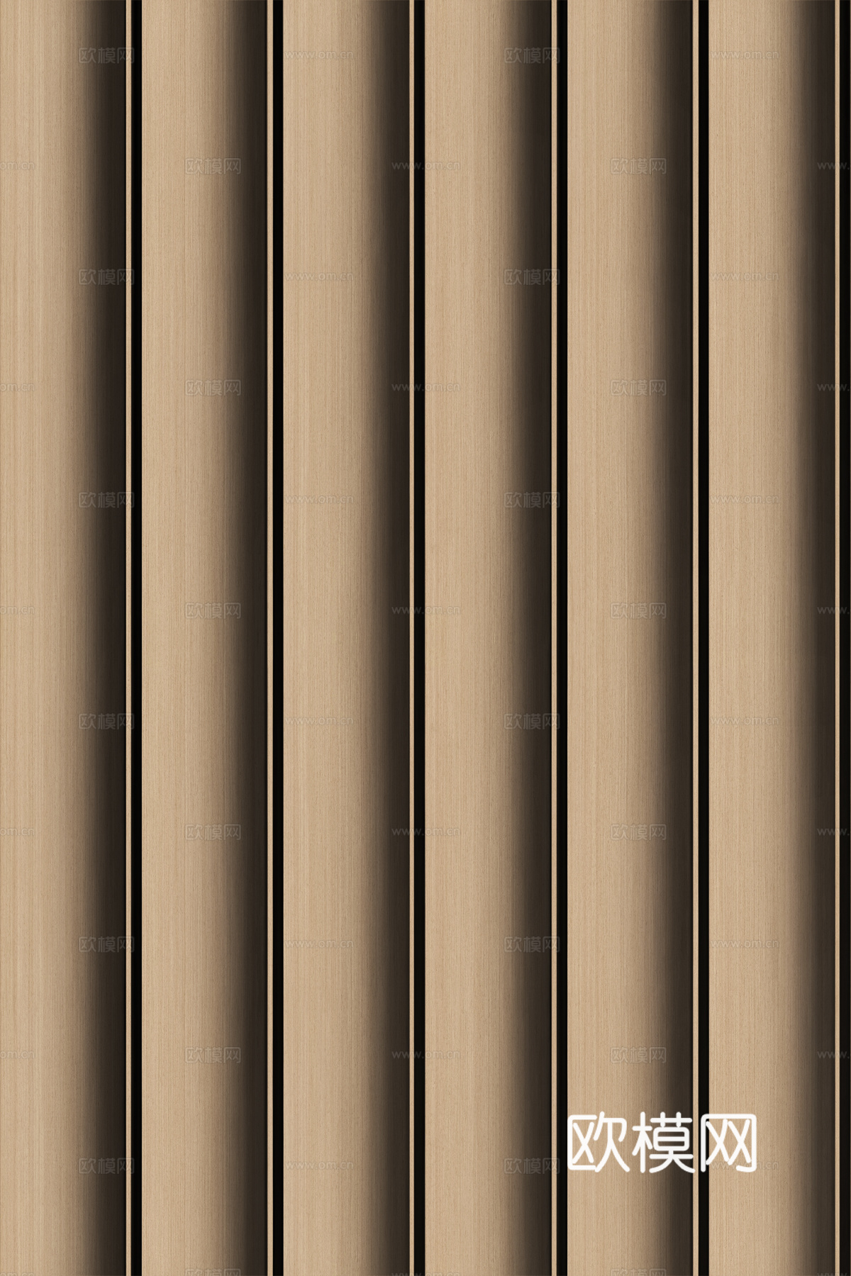 高清木纹格栅长城板下载（渲染图5）