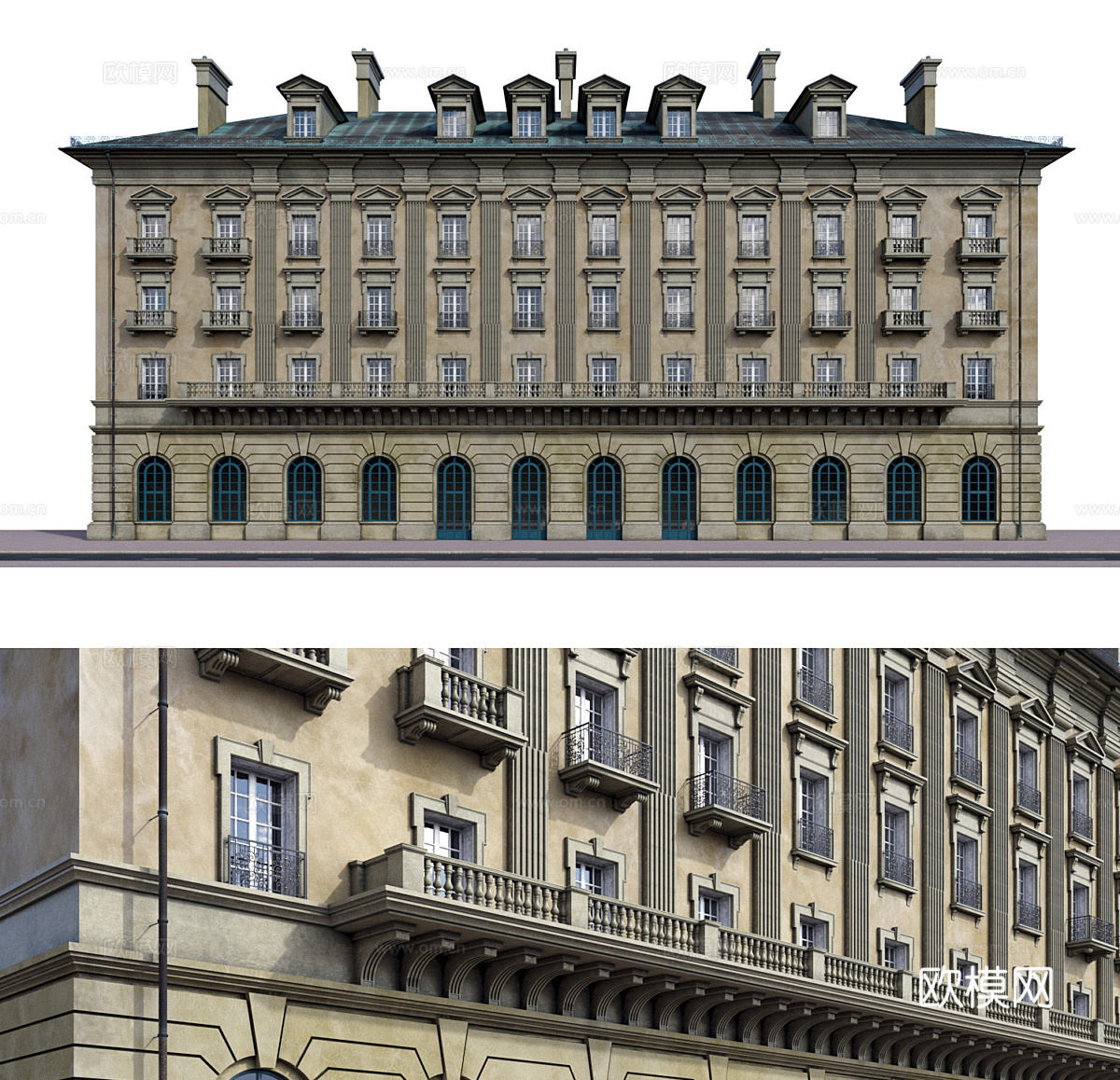 法式多层公寓楼 法式洋房 法式多层住宅3d模型