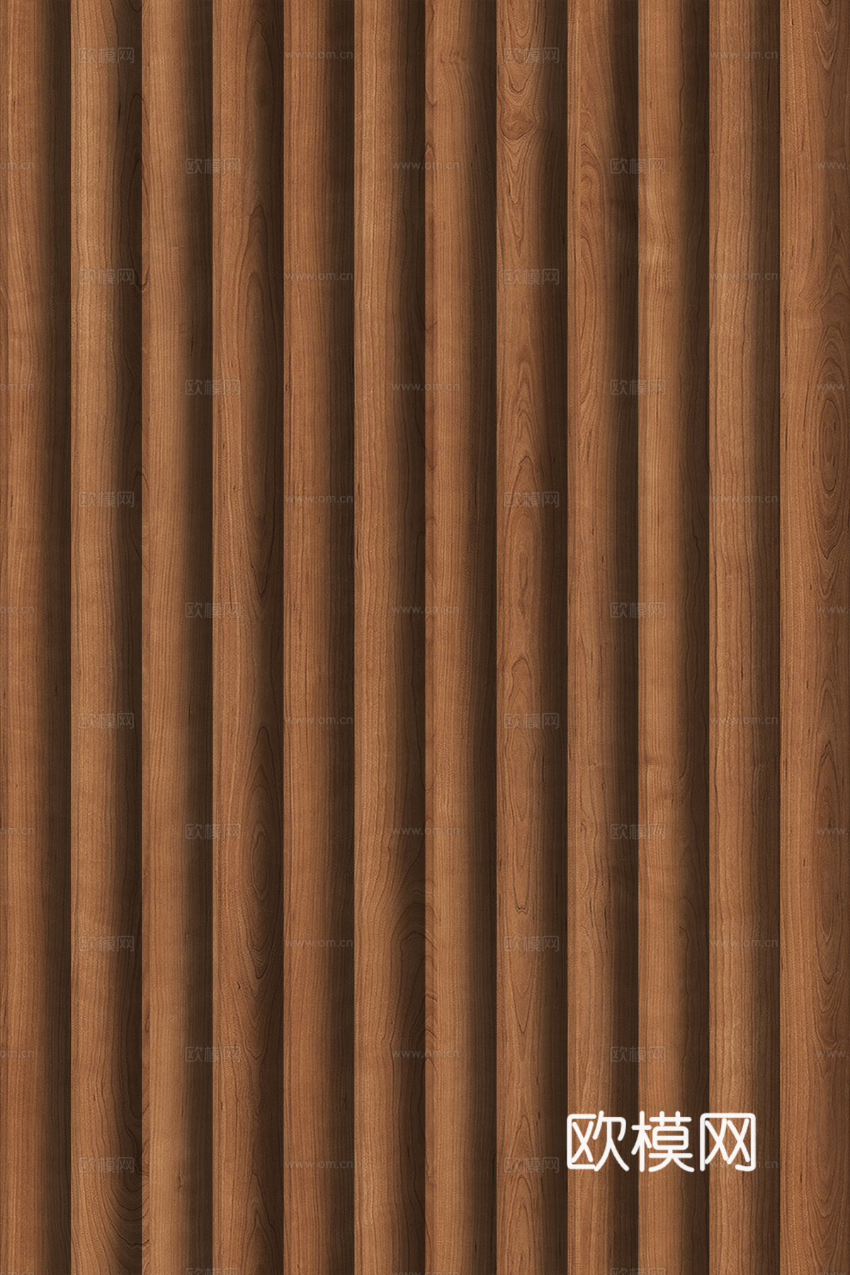 高清木纹格栅长城板下载（渲染图2）