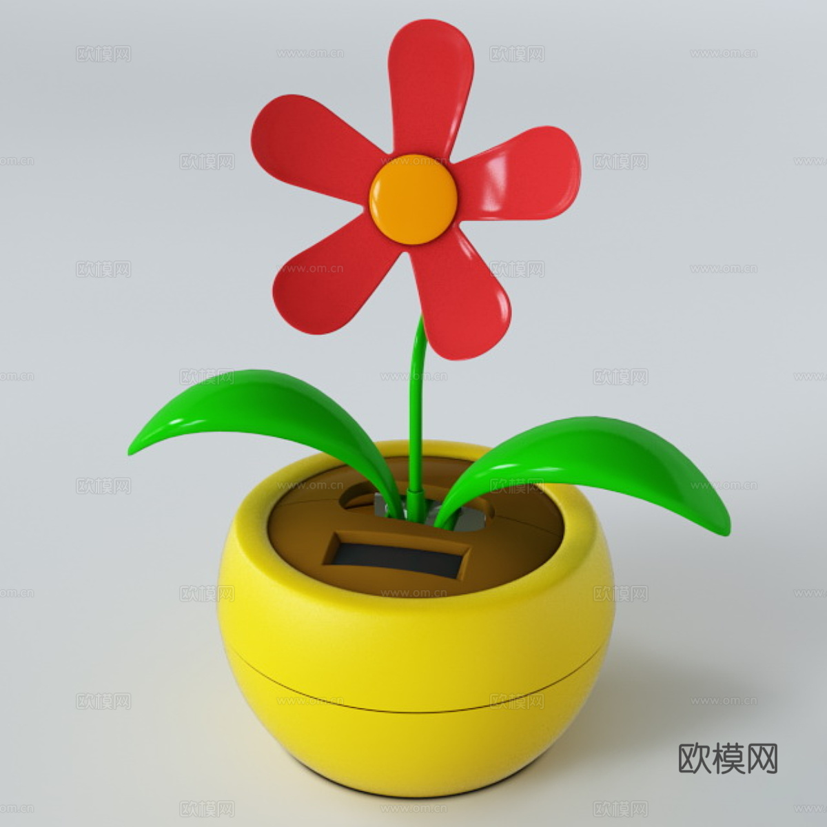 车内太阳花摆件 摇摆太阳花摆件 摇头太阳花摆件3d模型