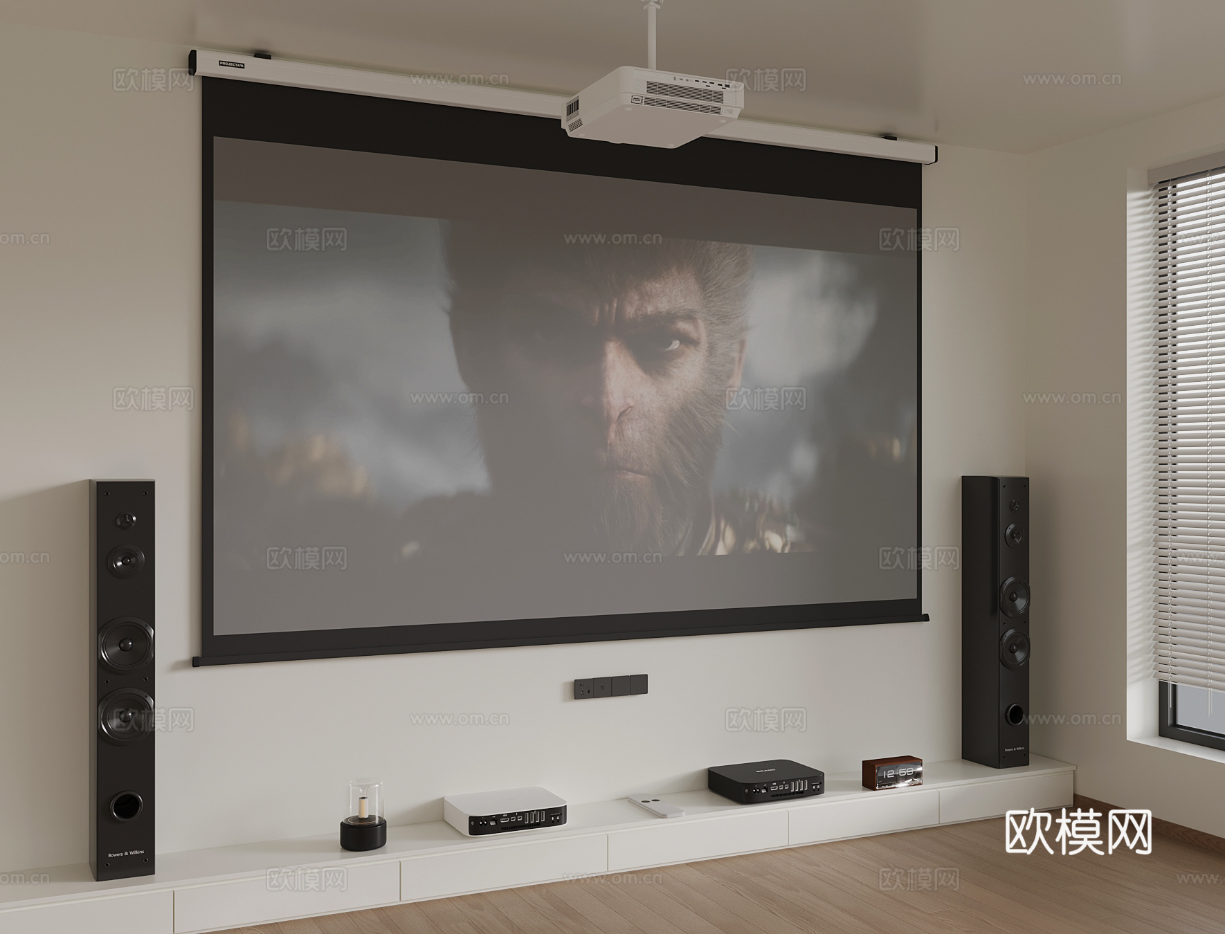 投影 现代投影 摆件 音响3d模型