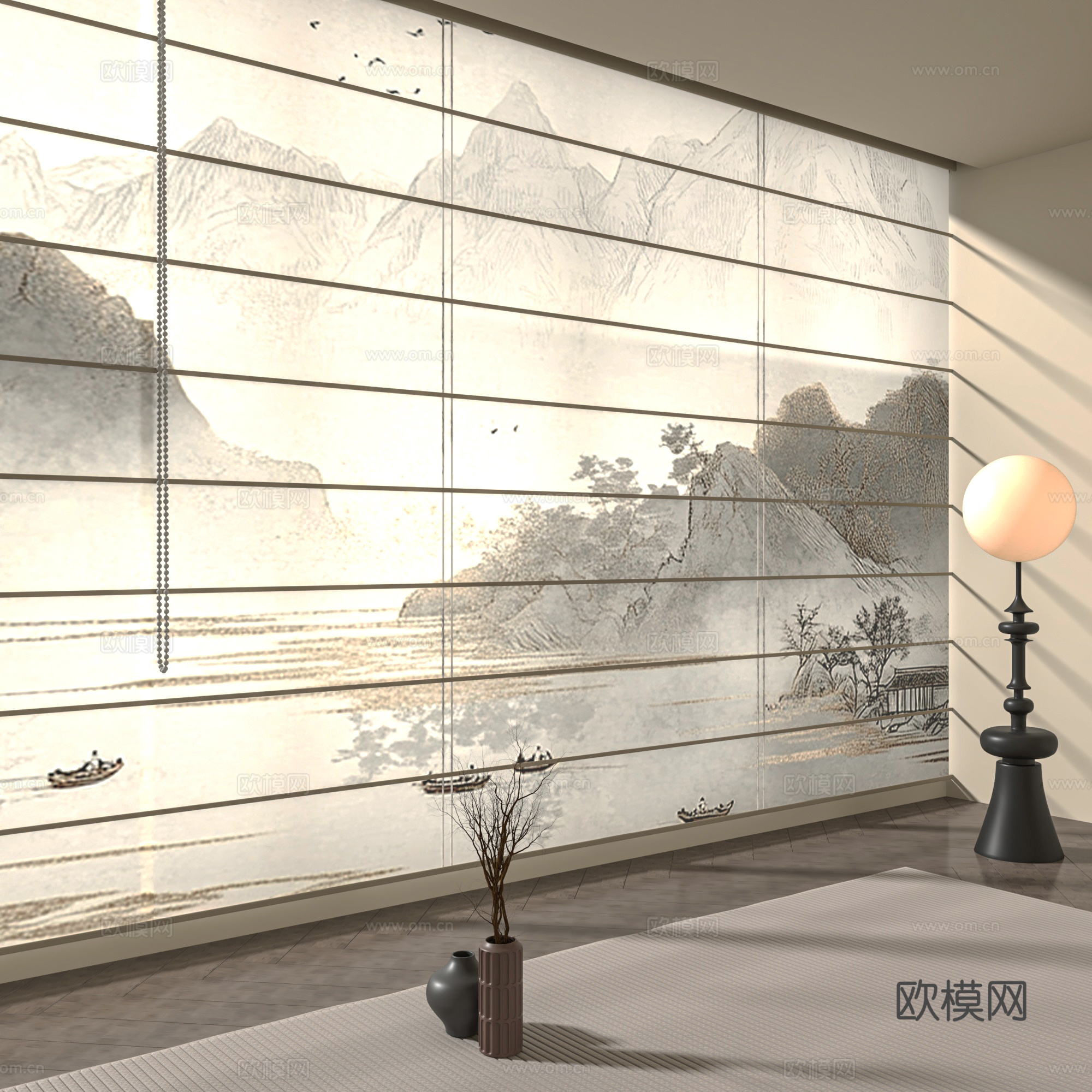 拉帘 纱帘 卷帘 门帘 梦幻帘3d模型