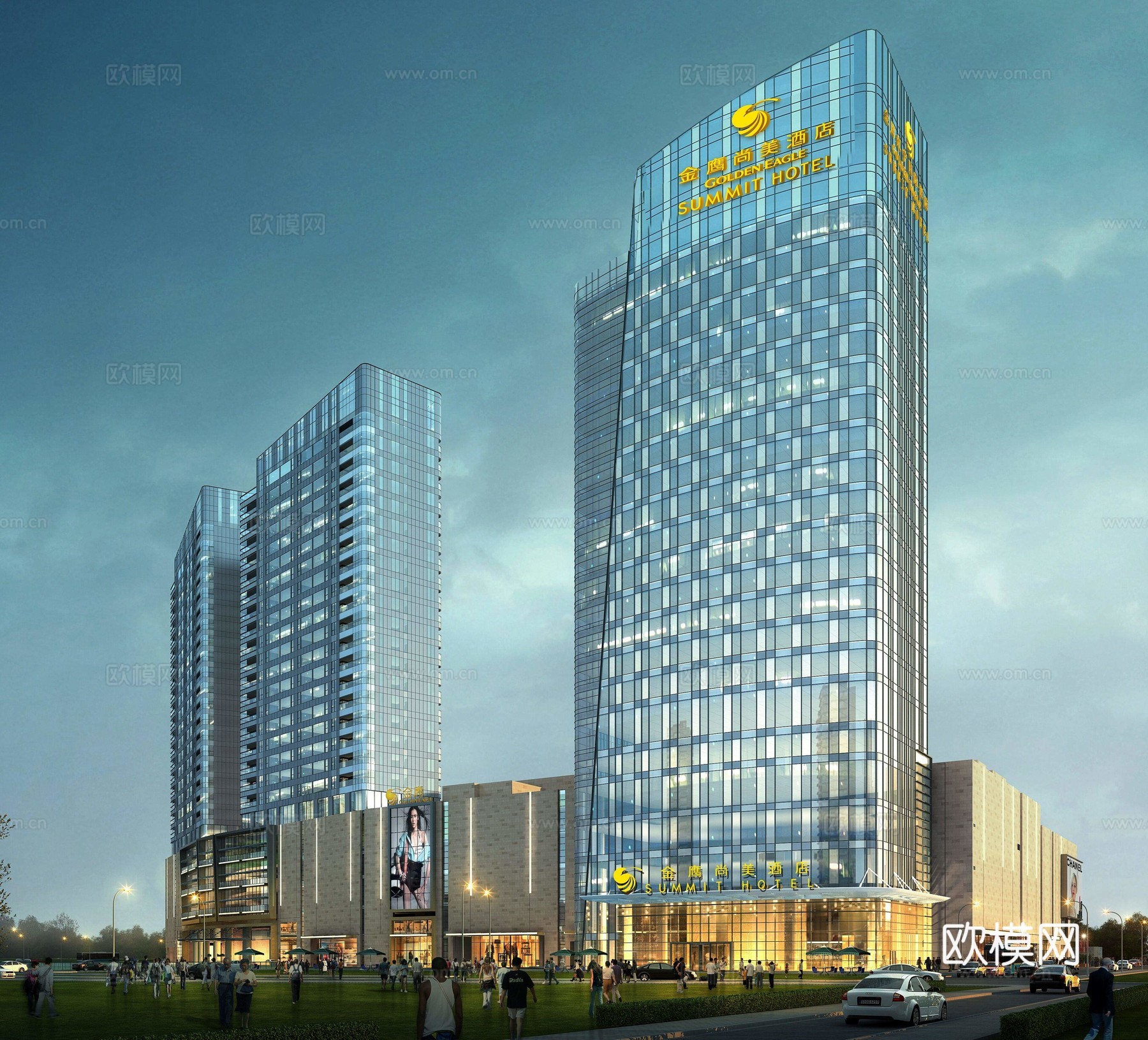 南京金鹰尚美酒店su模型