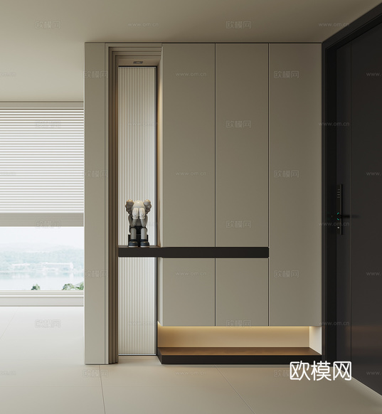 現(xiàn)代入戶鞋柜3d模型下載