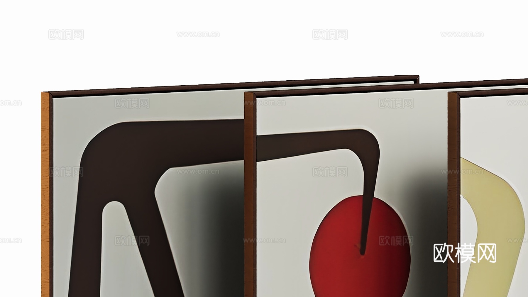 现代艺术装饰挂画3d模型
