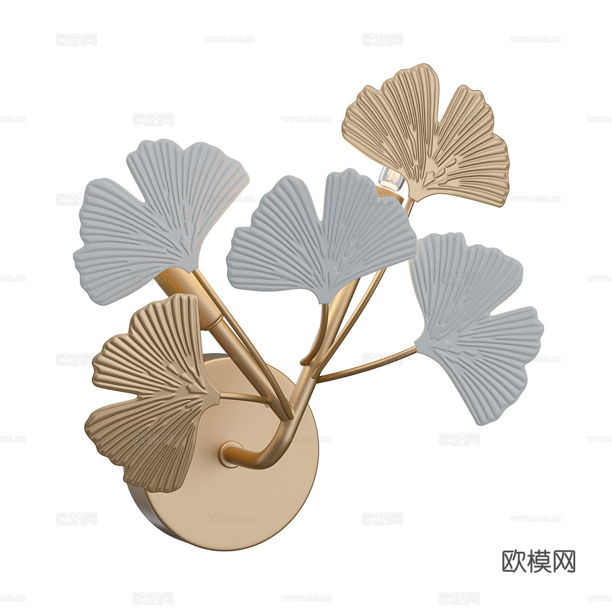 现代简约轻奢壁灯 壁灯 简约轻奢壁灯 树叶壁灯 装饰壁灯3d模型