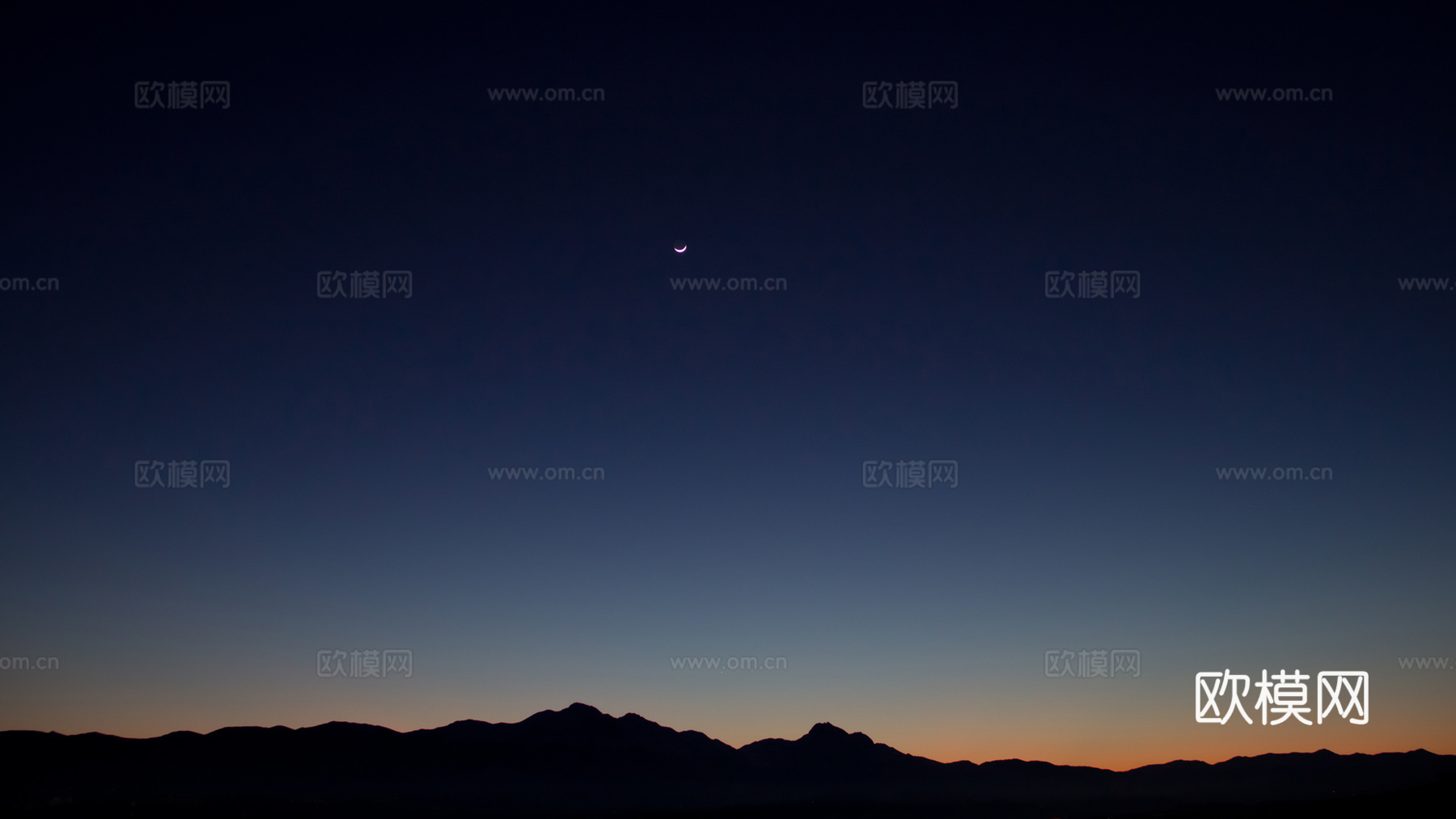 夜晚月亮风景