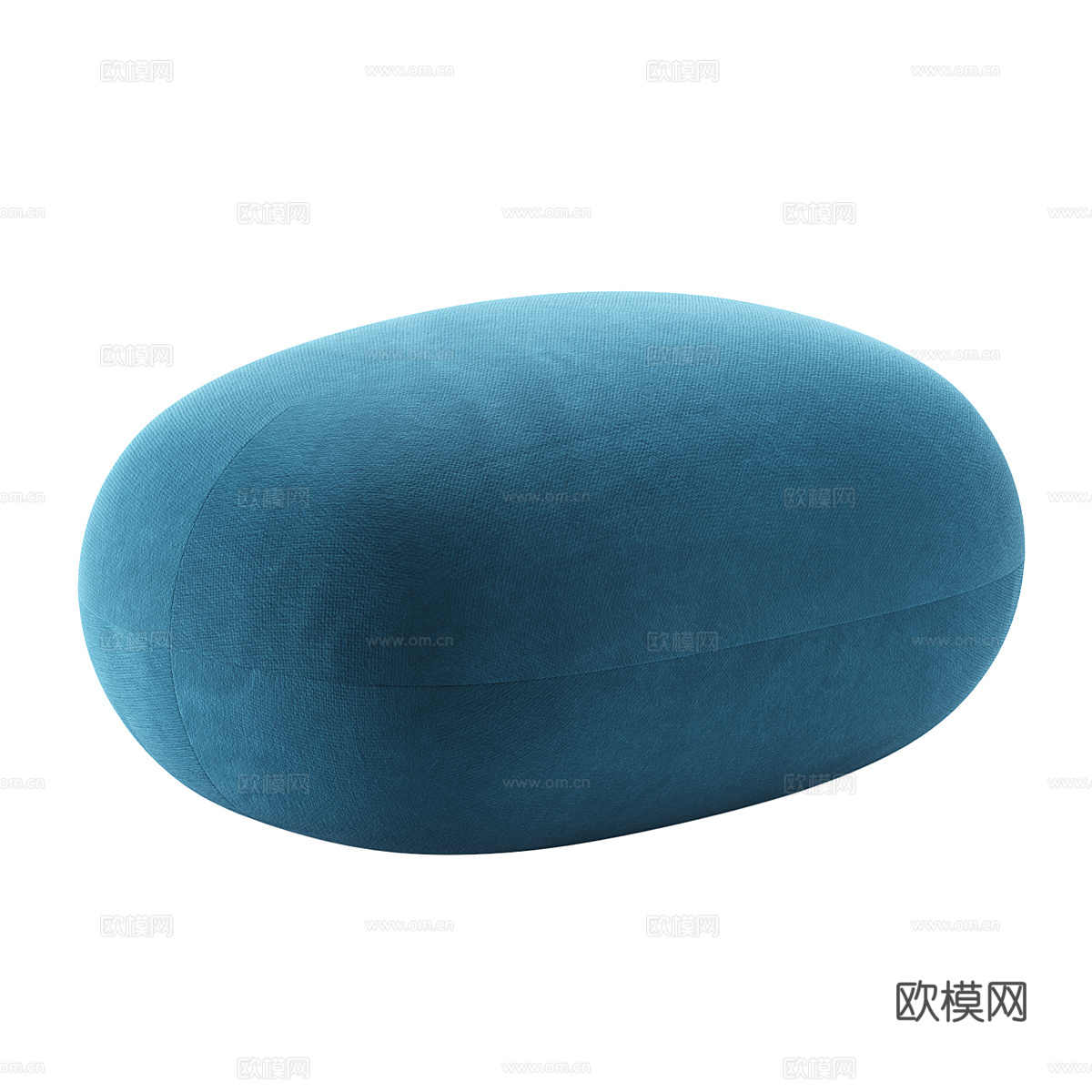 现代奶油风布艺沙发凳3d模型