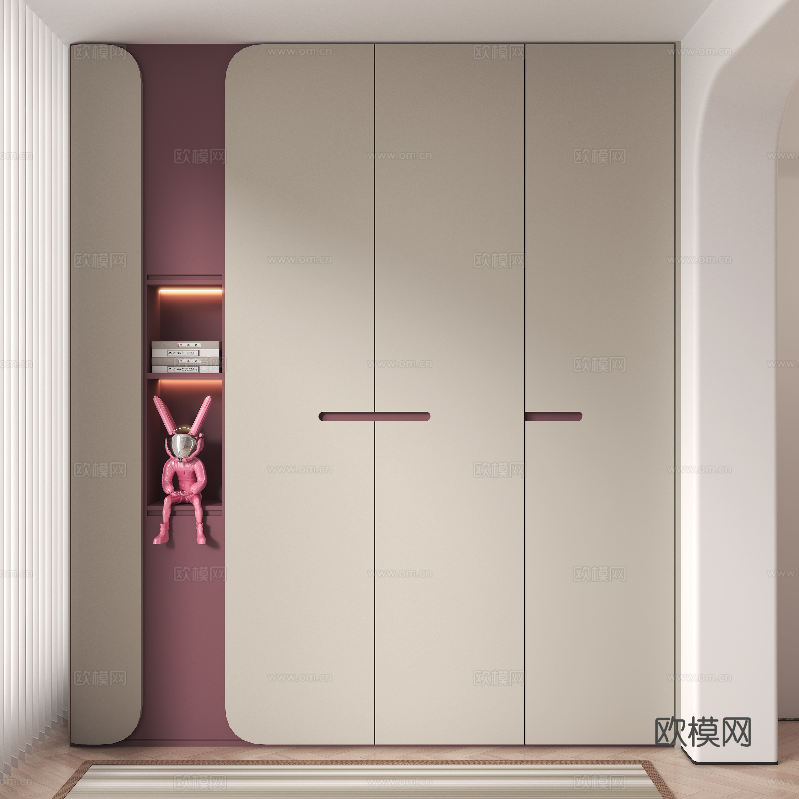 现代储物柜 装饰柜 阳台柜su模型