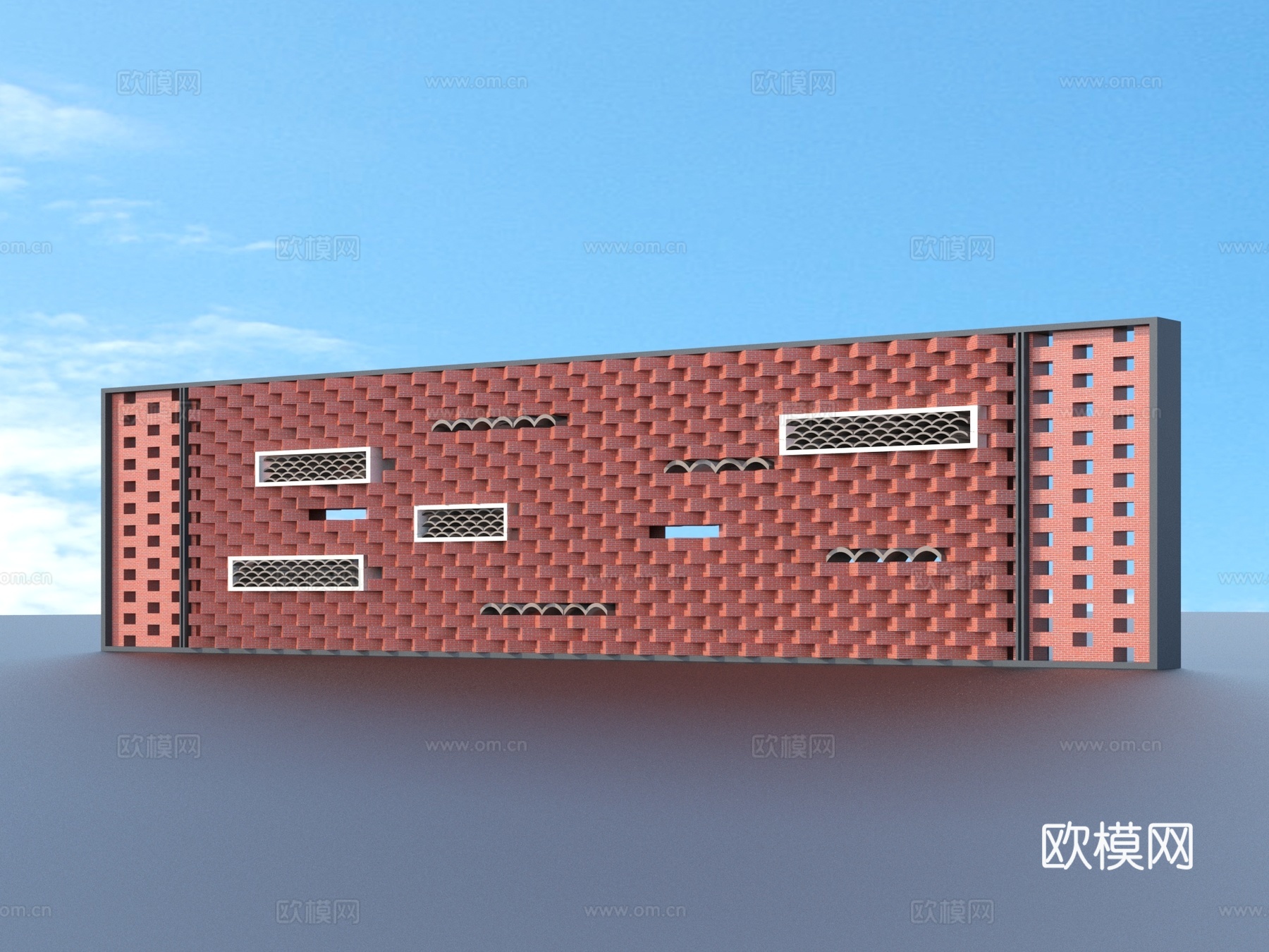 砖墙 红砖墙 立体砖墙3d模型