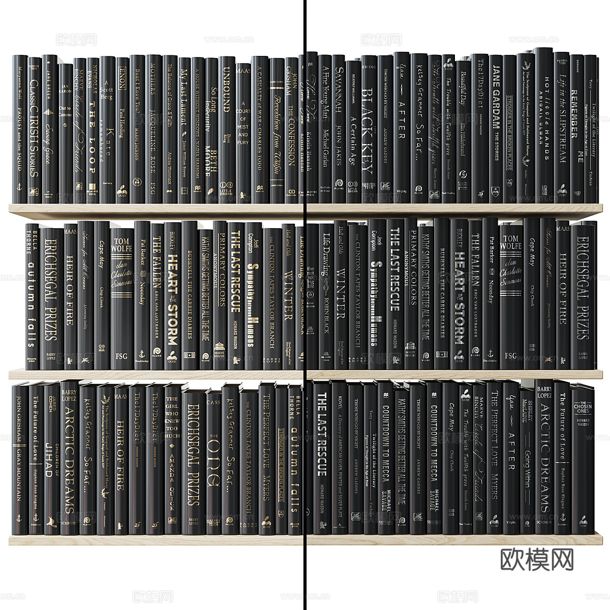 现代意式书籍杂志3d模型