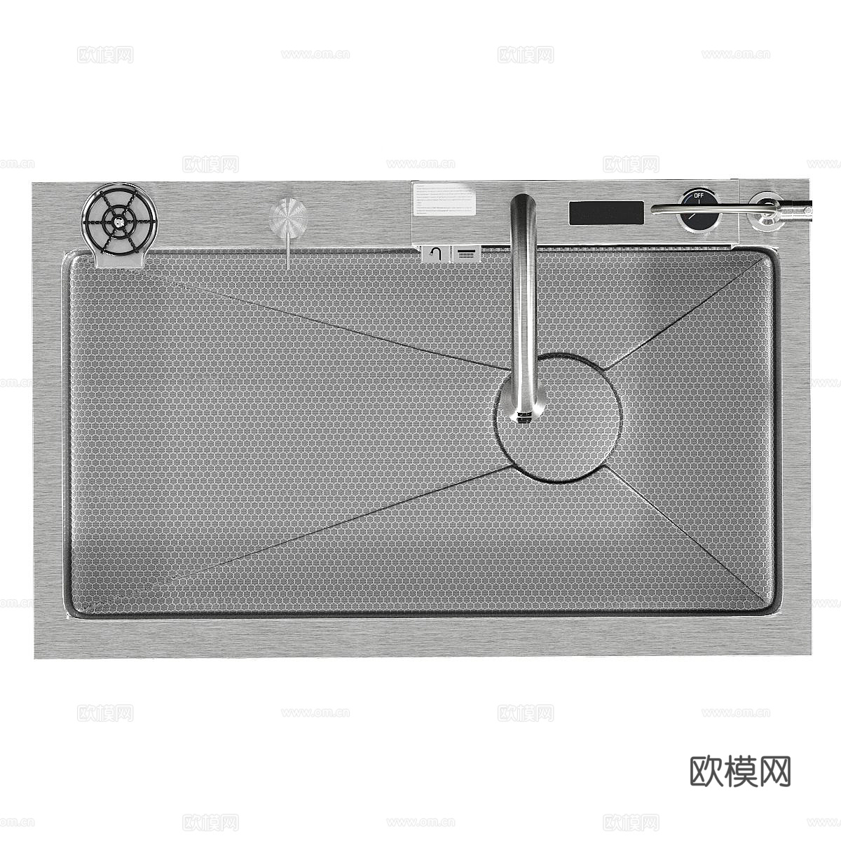 现代橱柜不锈钢水槽 洗菜盆3d模型
