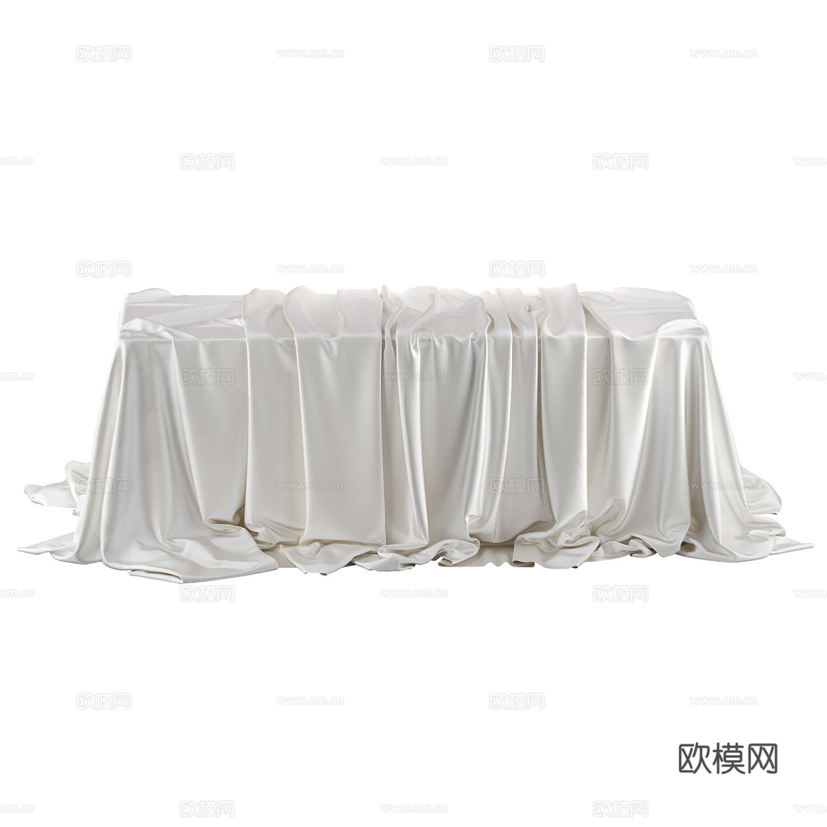 现代褶皱桌布3d模型