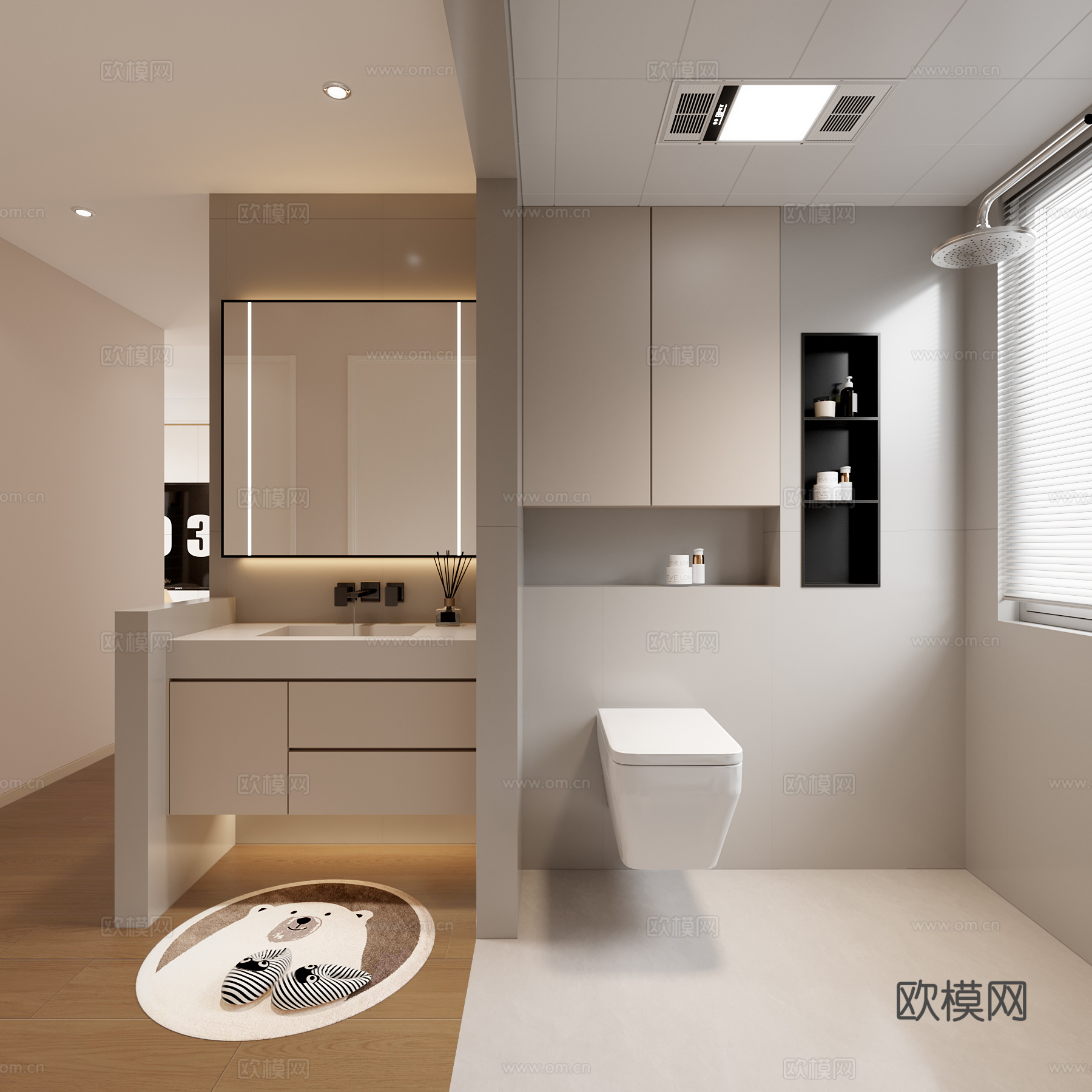 现代家装卫生间3d模型