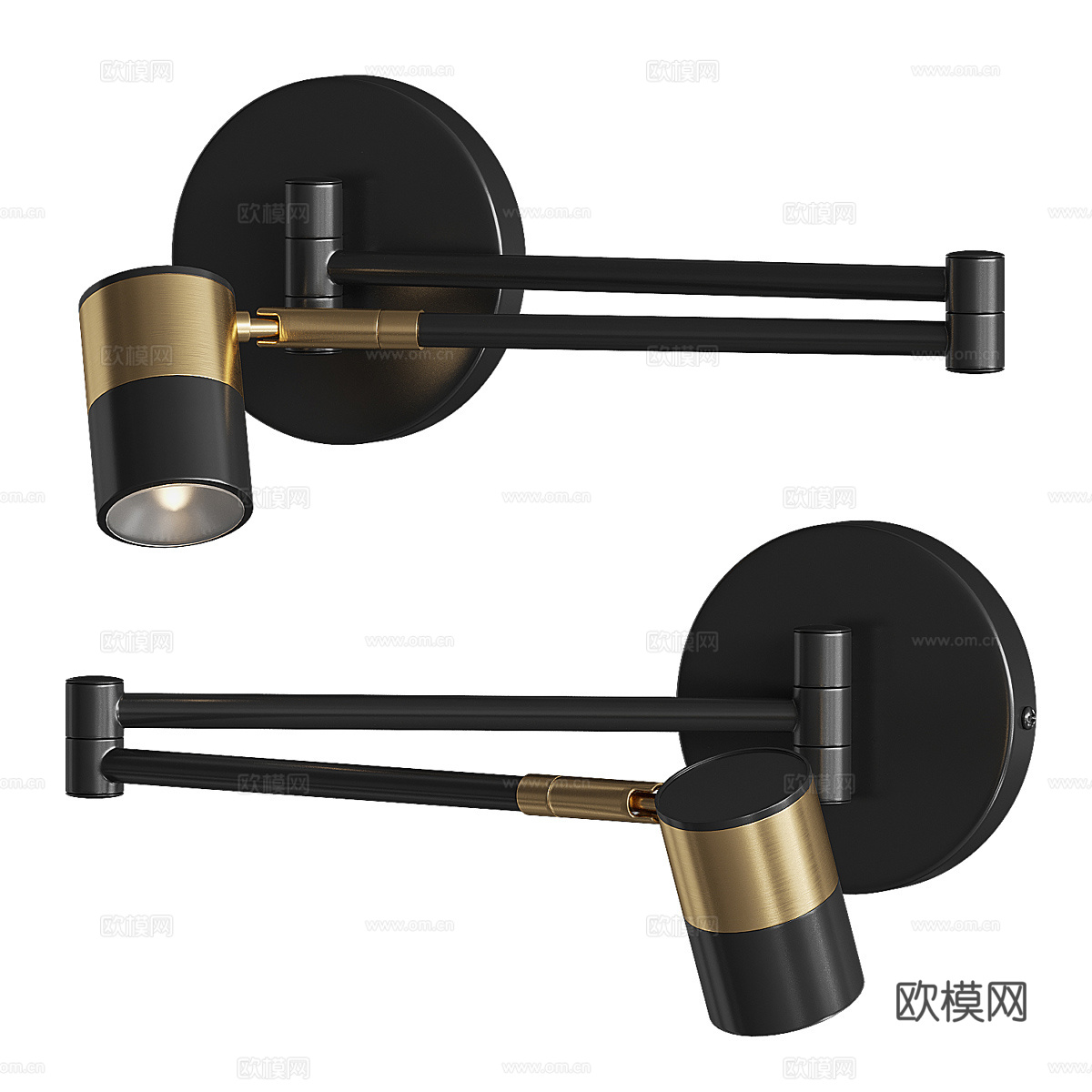 现代极简装饰壁灯3d模型