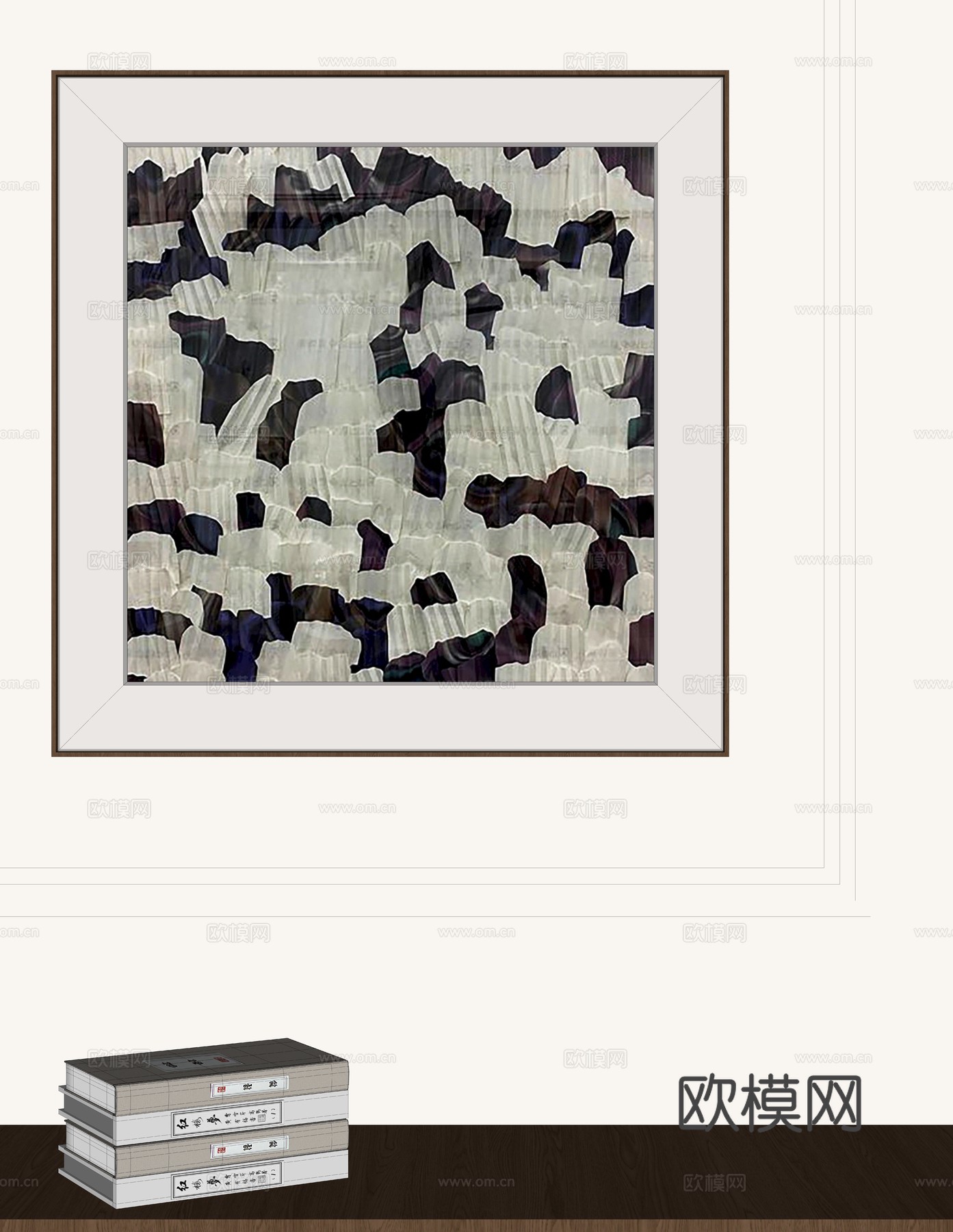 侘寂风装饰挂画su模型