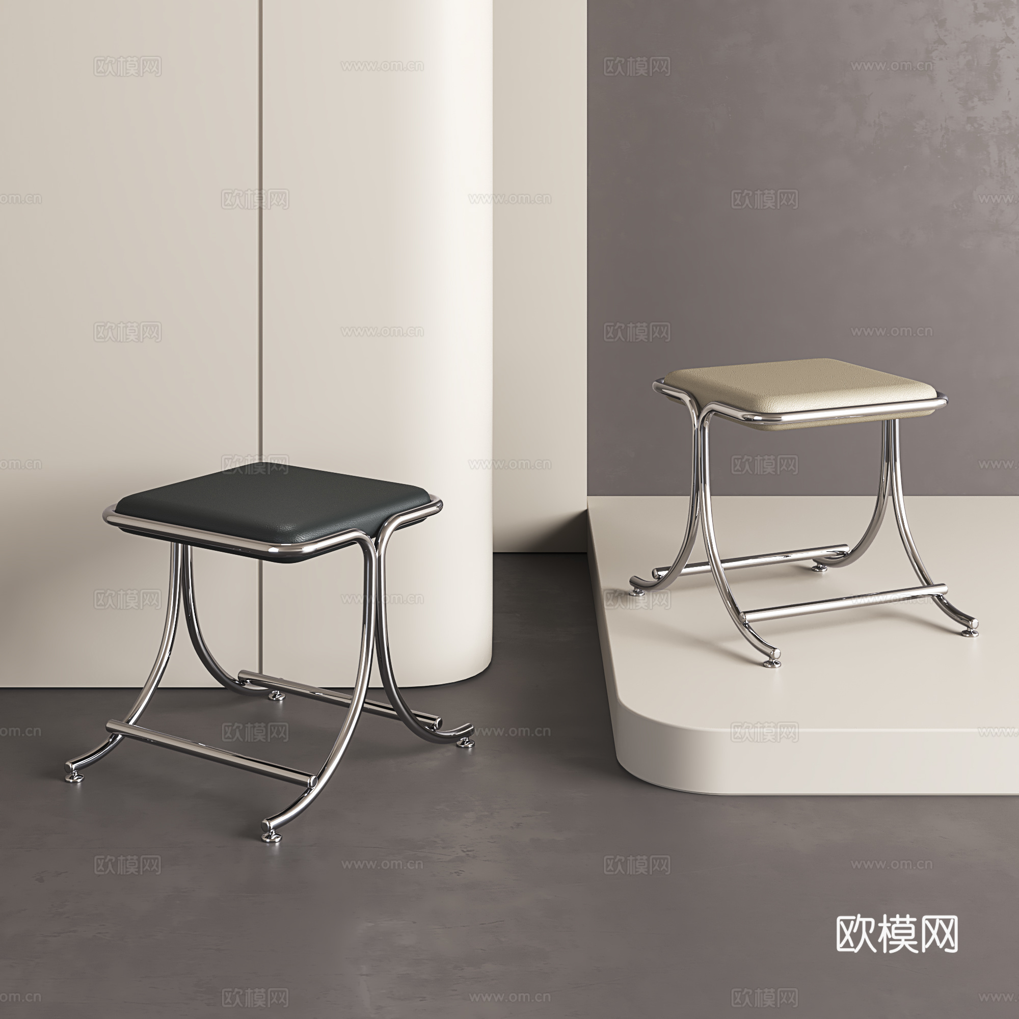 现代换鞋凳 凳子 矮凳su模型