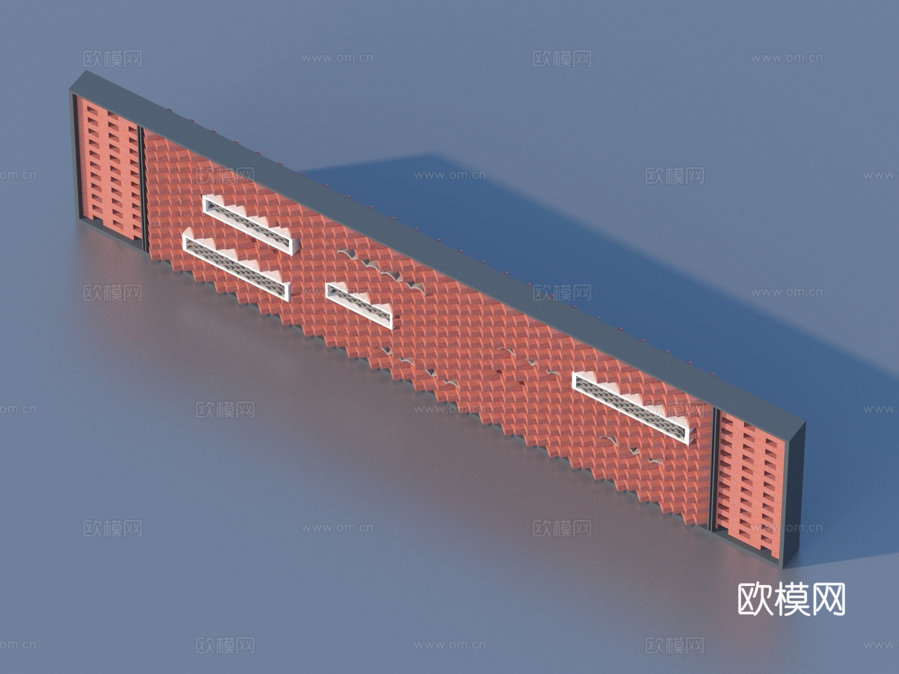 砖墙 红砖墙 立体砖墙3d模型