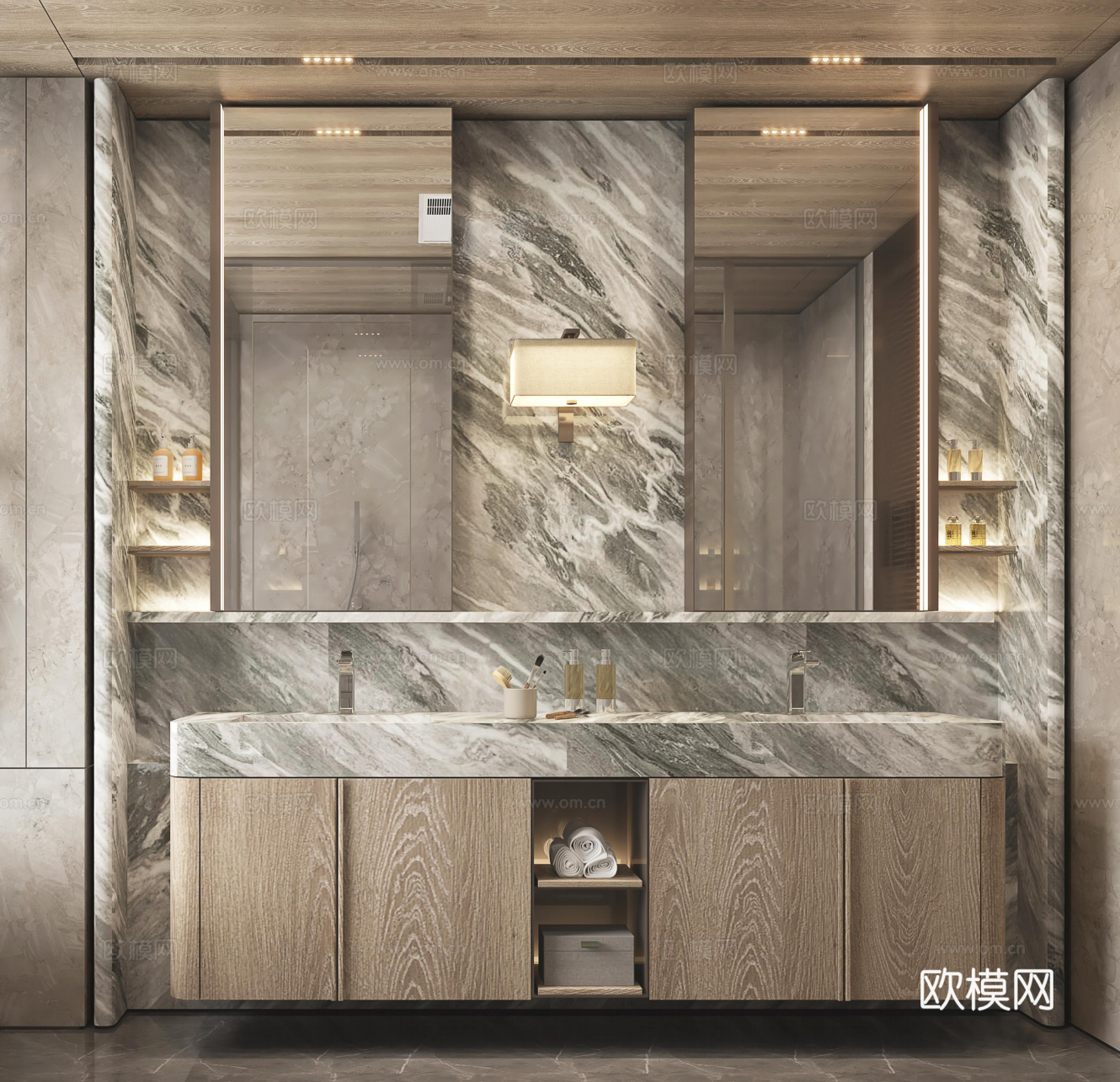样板间轻奢洗手台节点大样cad施工图