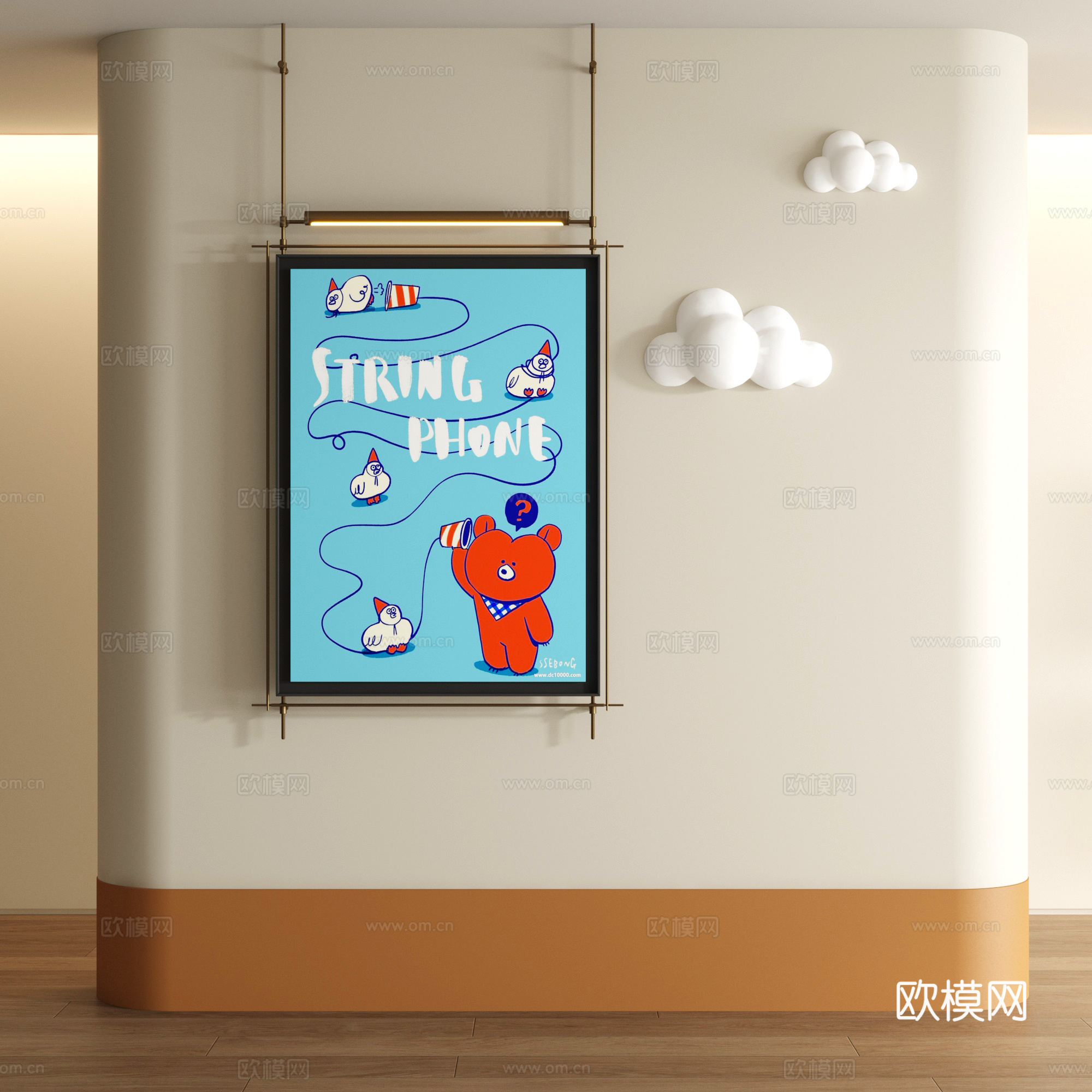 多巴胺装饰画3d模型