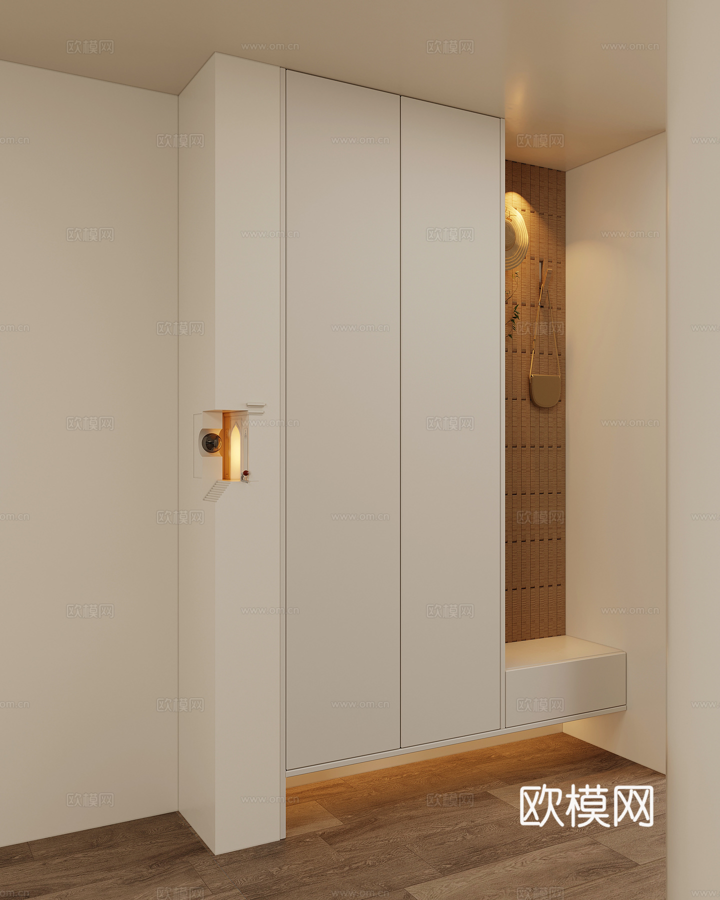 现代入户鞋柜 玄关鞋柜3d模型