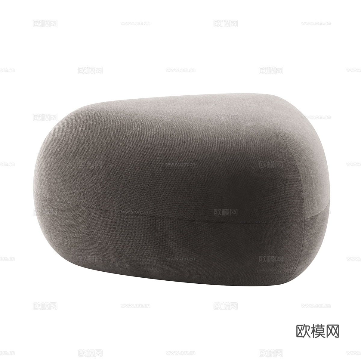 现代奶油风布艺沙发凳3d模型