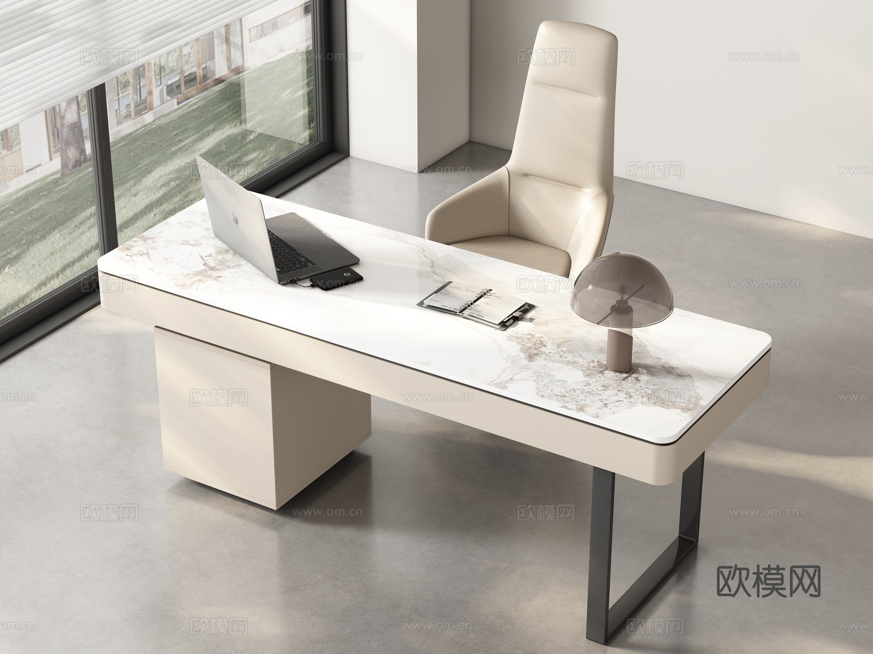 现代书桌椅3d模型