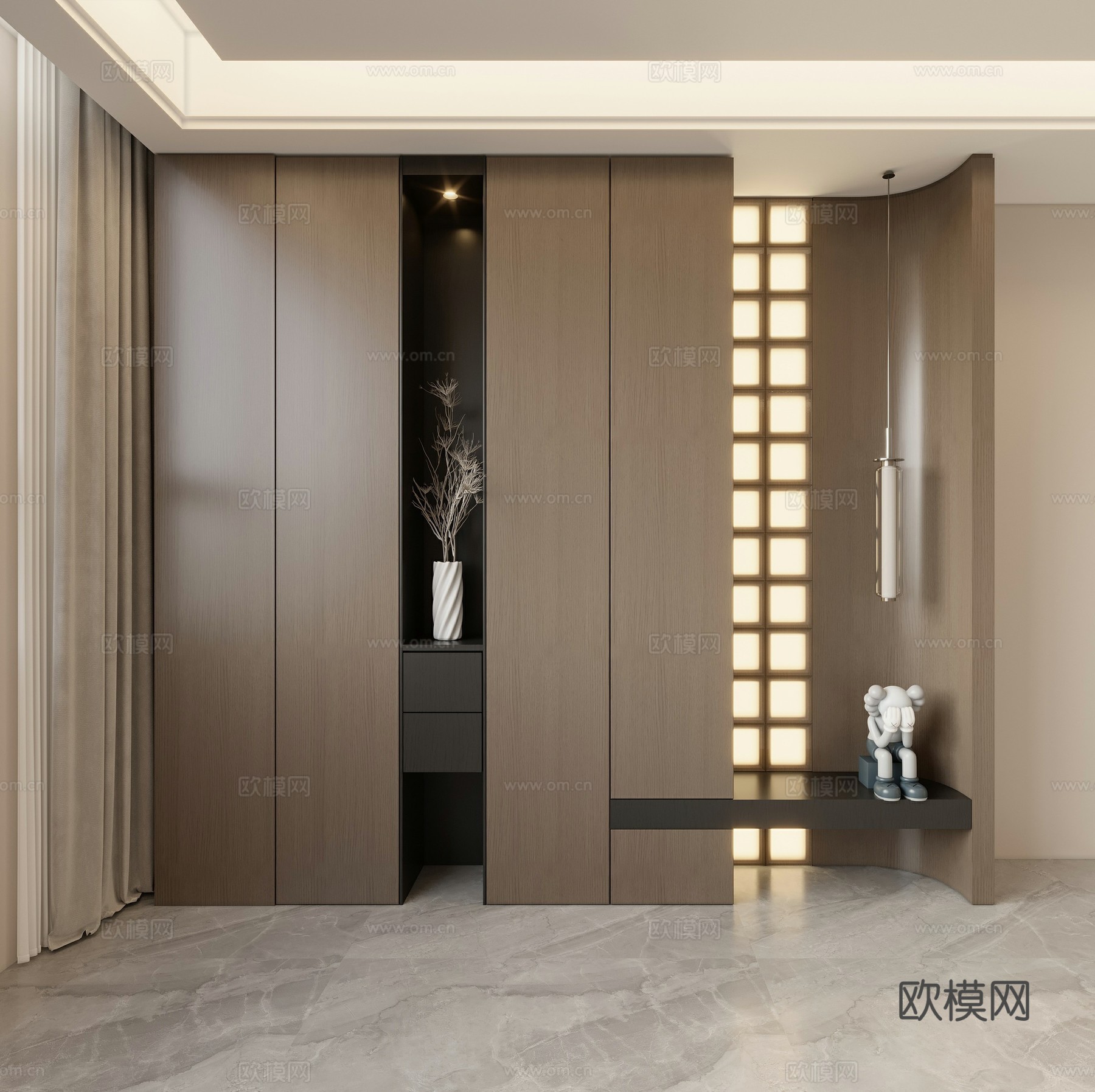 现代意式玄关3d模型
