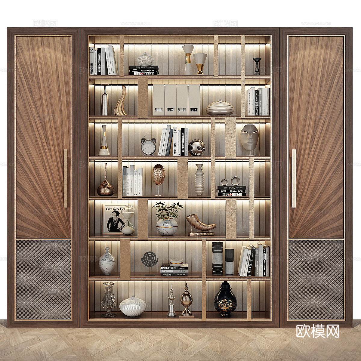 现代轻奢装饰柜3d模型